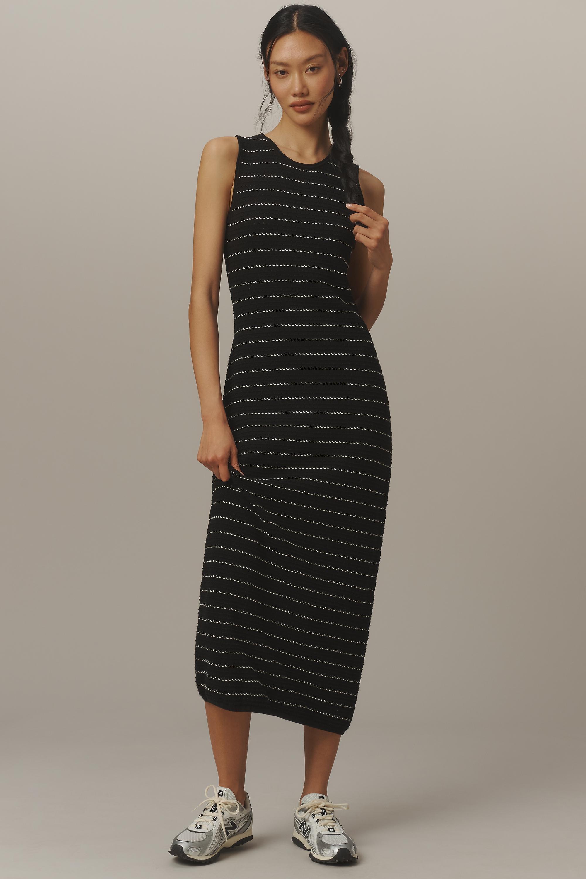 Varley Beesley Knit Midi Dress, Black, Black, medium