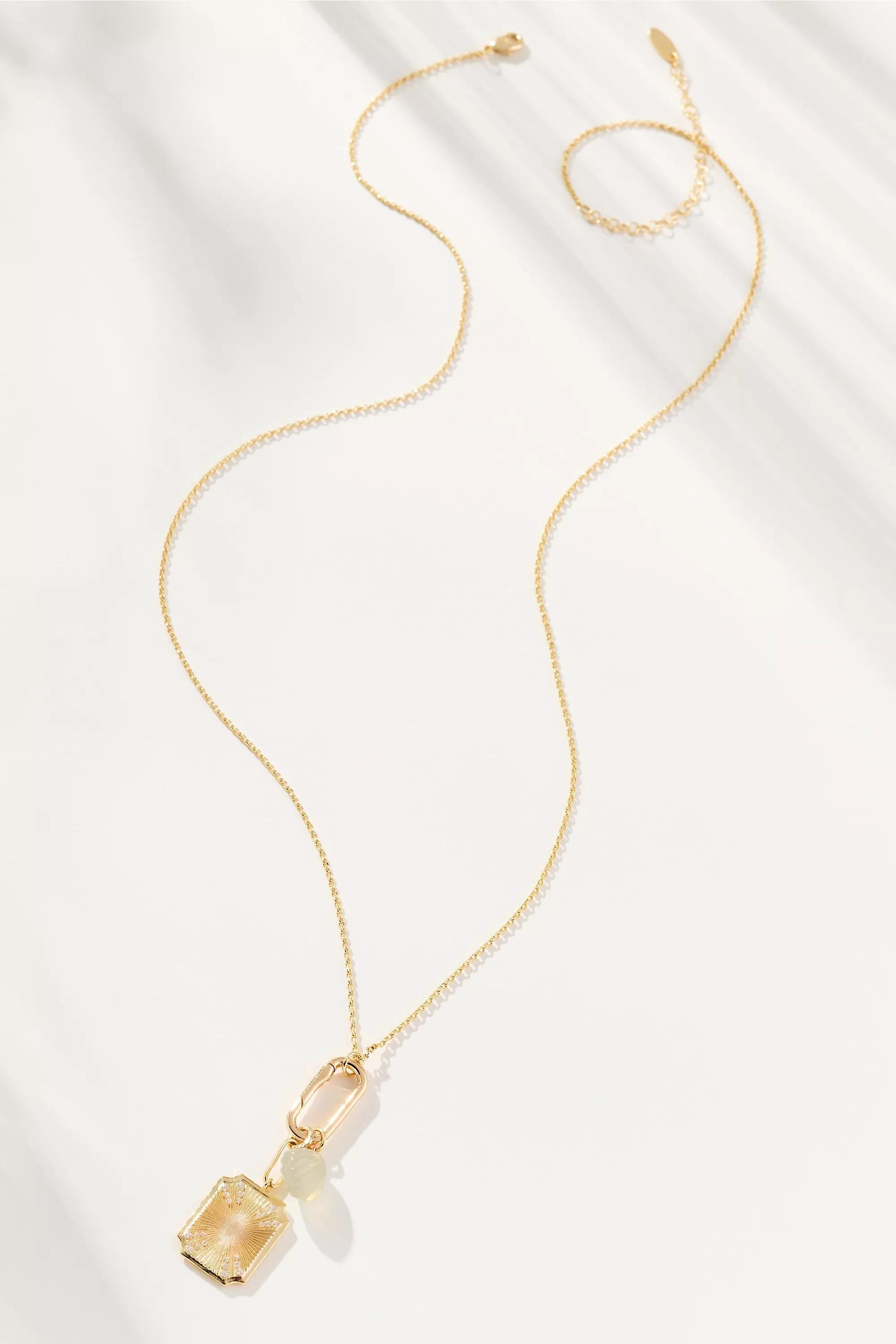 Delicate Link Pendant Necklace, Gold, A501_0070, large image number 0