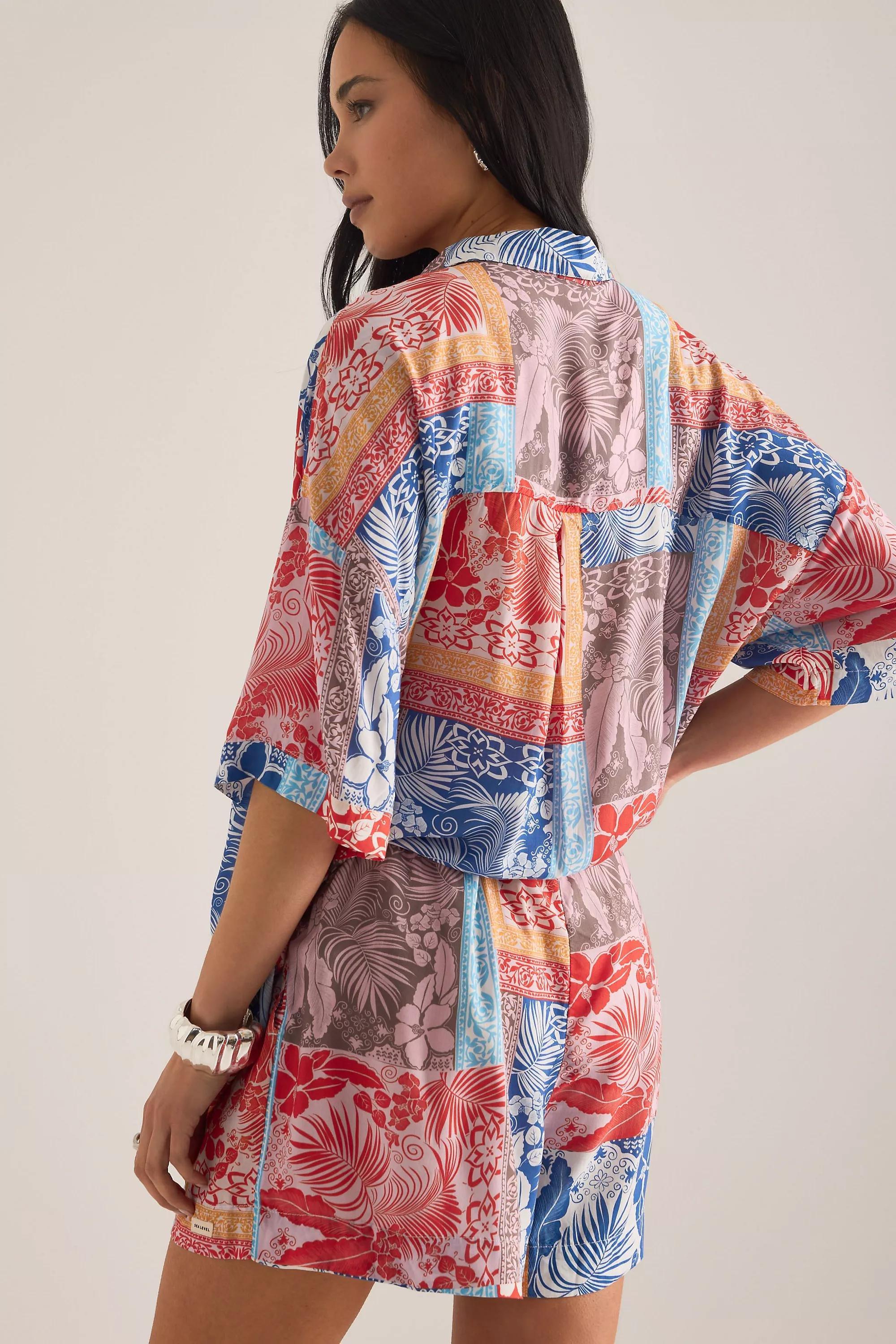 Sea Level Coco Island Aloha Shirt, Multicolour, Multicolour, large image number 1