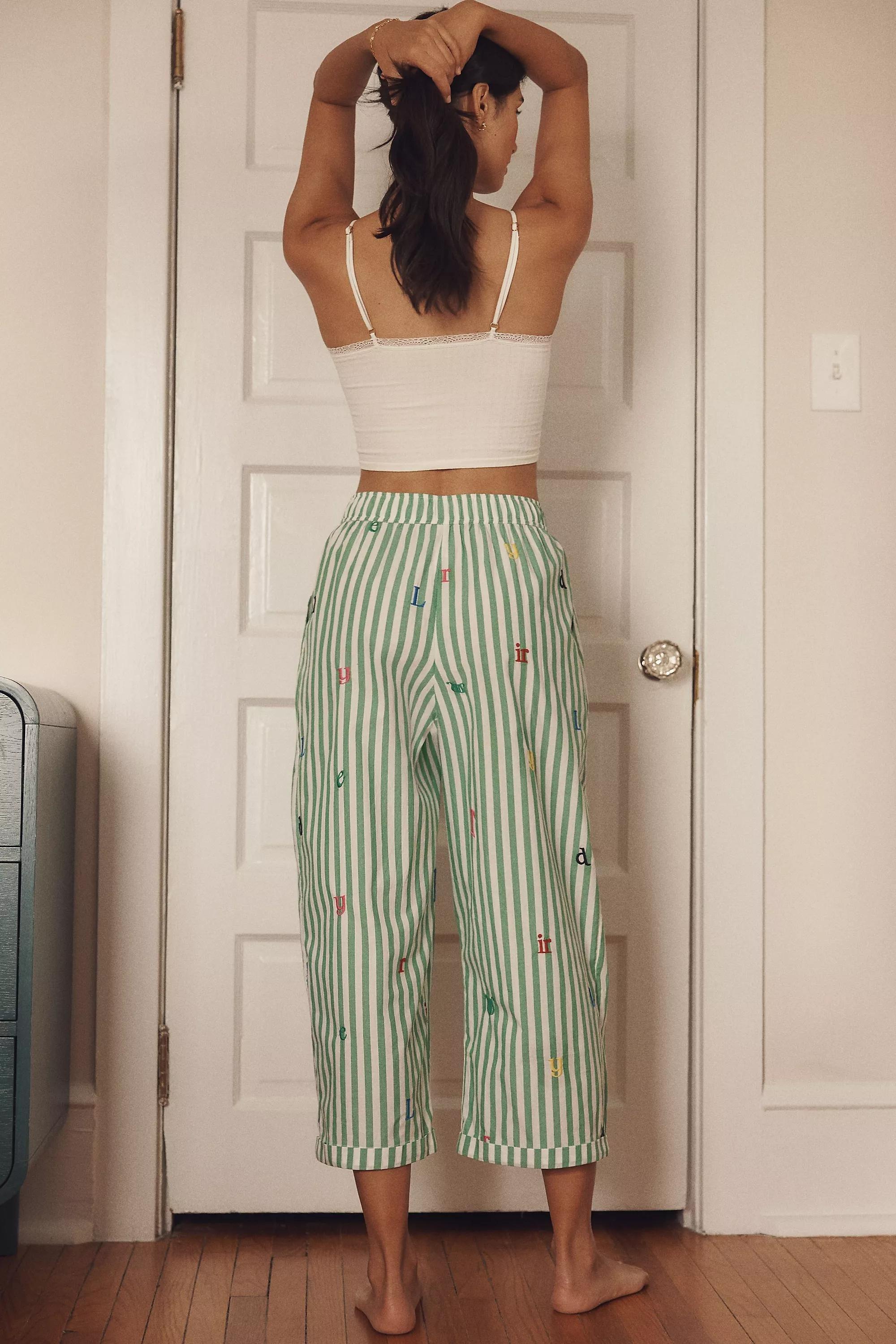 Lyrebird Alphabet Pyjama Bottoms, Green, A501_0030, large image number 1