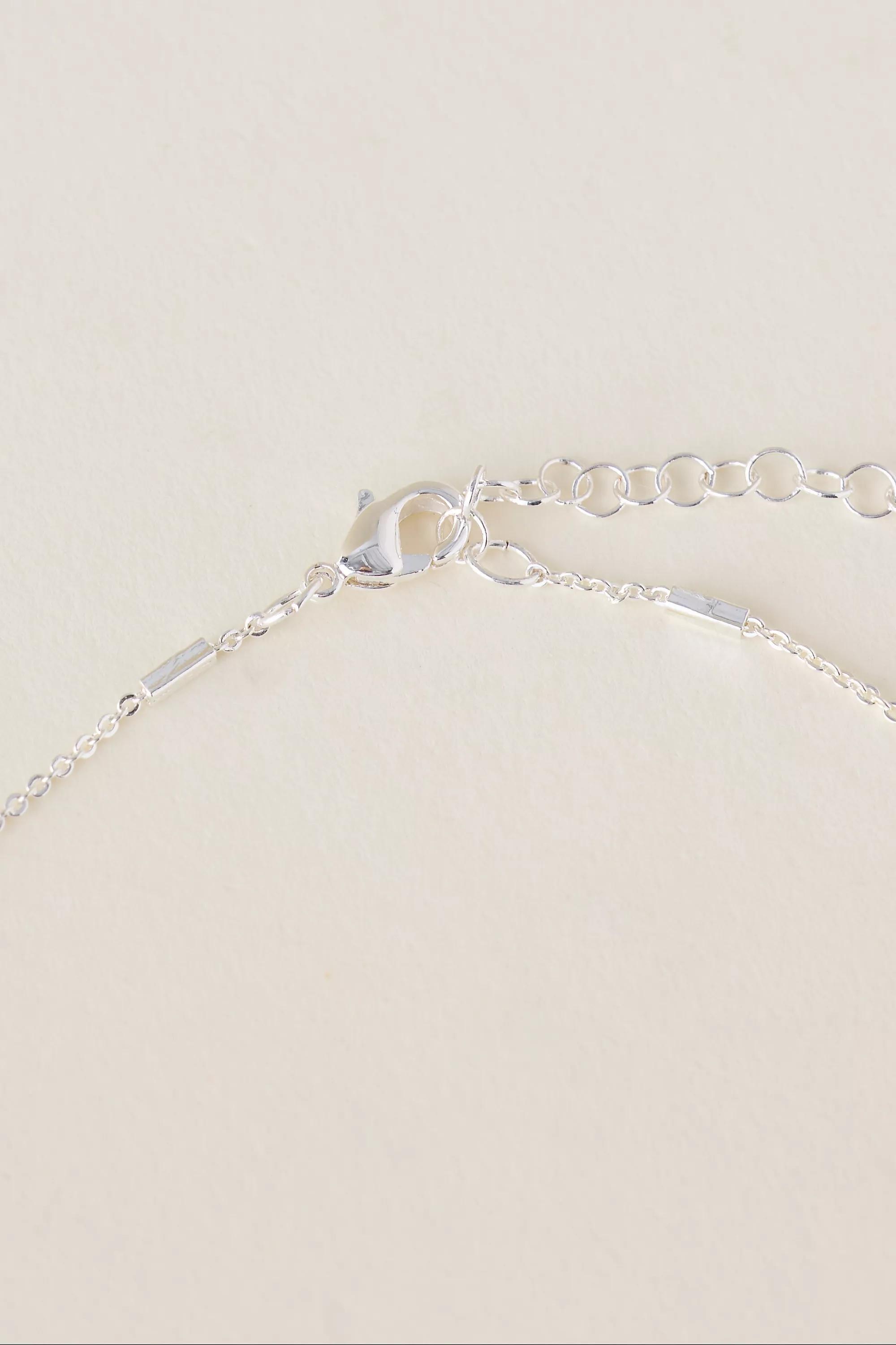 Daisy Pendant Necklace, Silver, Silver, medium