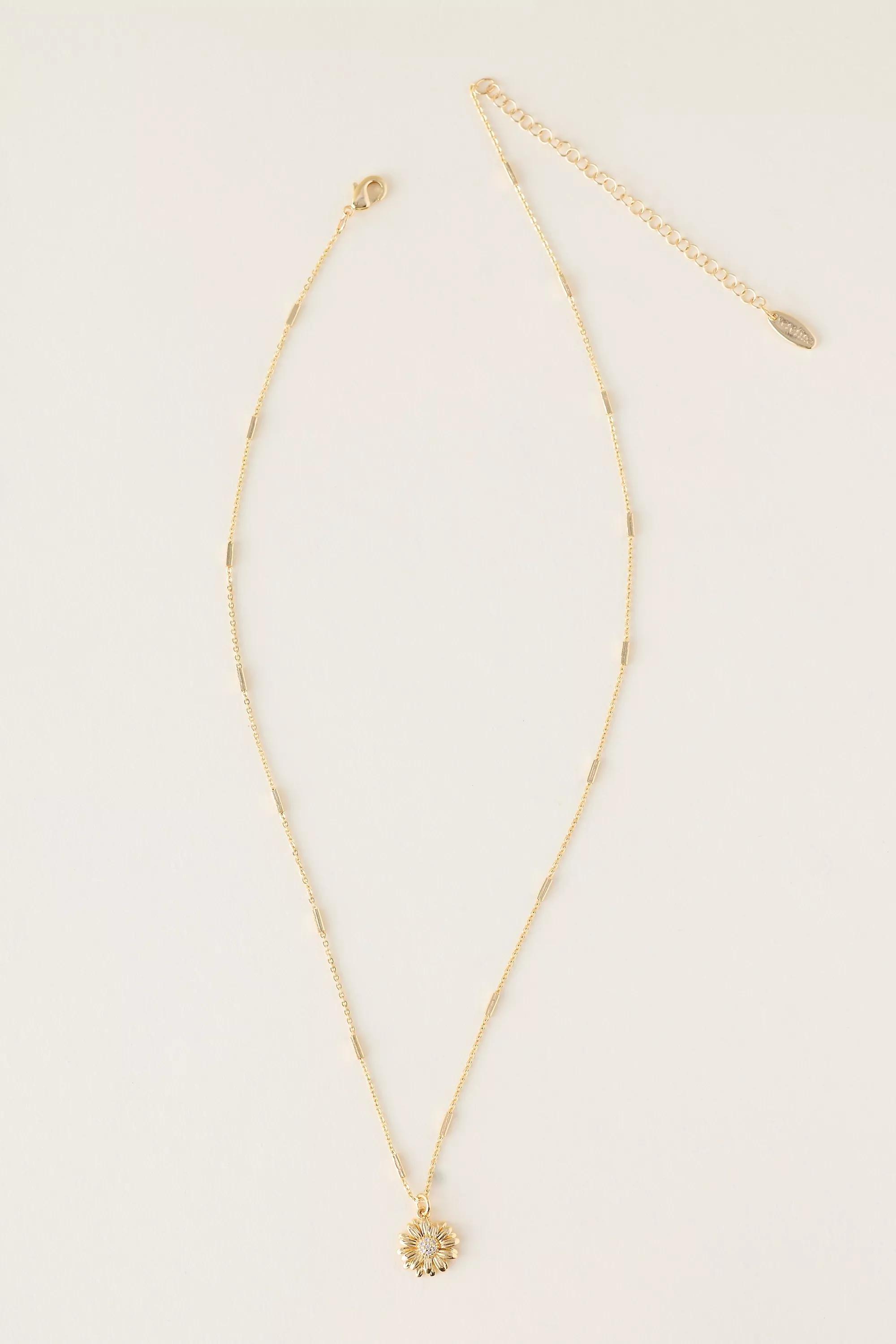 Daisy Pendant Necklace, Gold, A501_0070, large image number 0