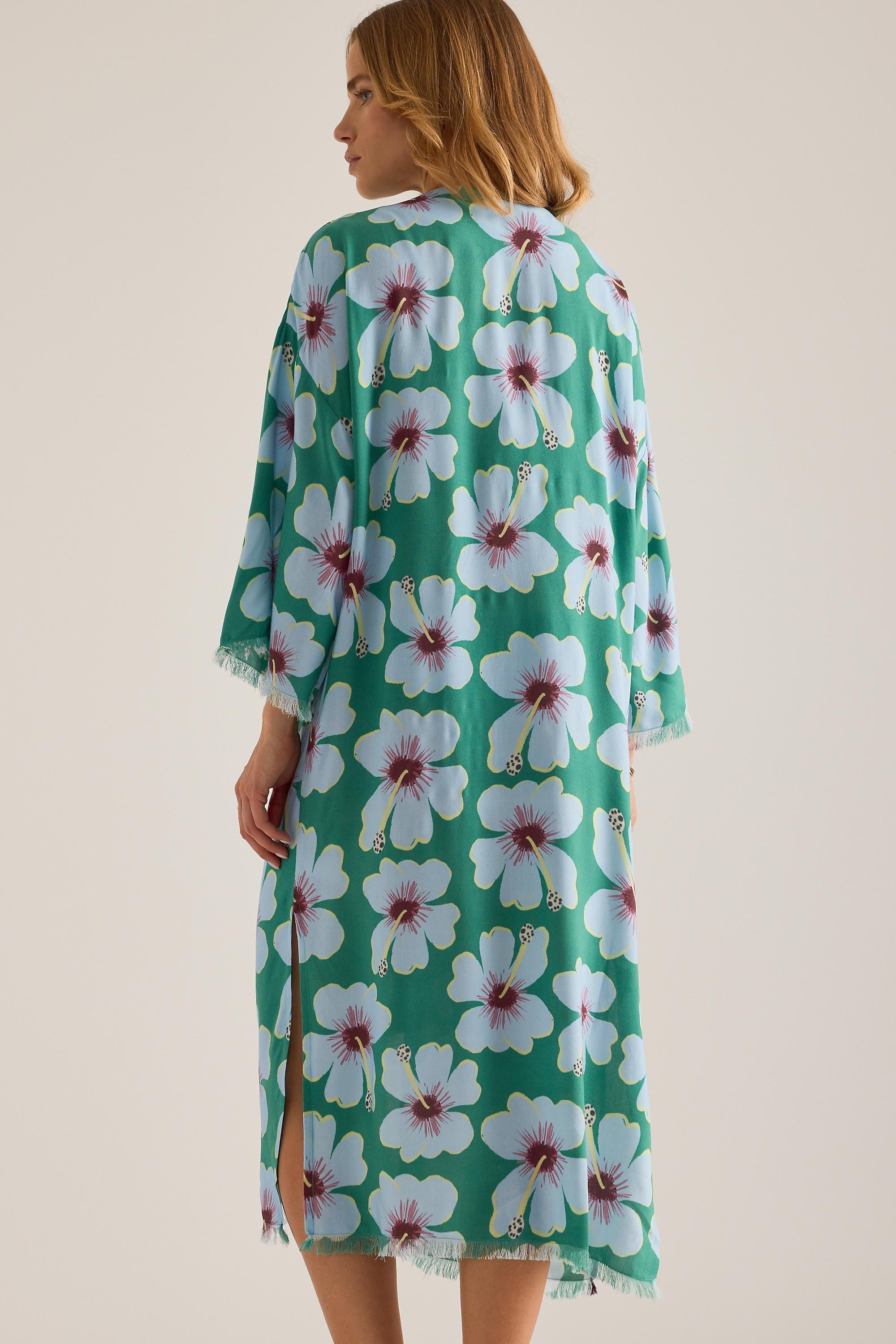 Wild Lovers Stripe Ruffle Cover-Up, Multicolour, Green, large image number 3