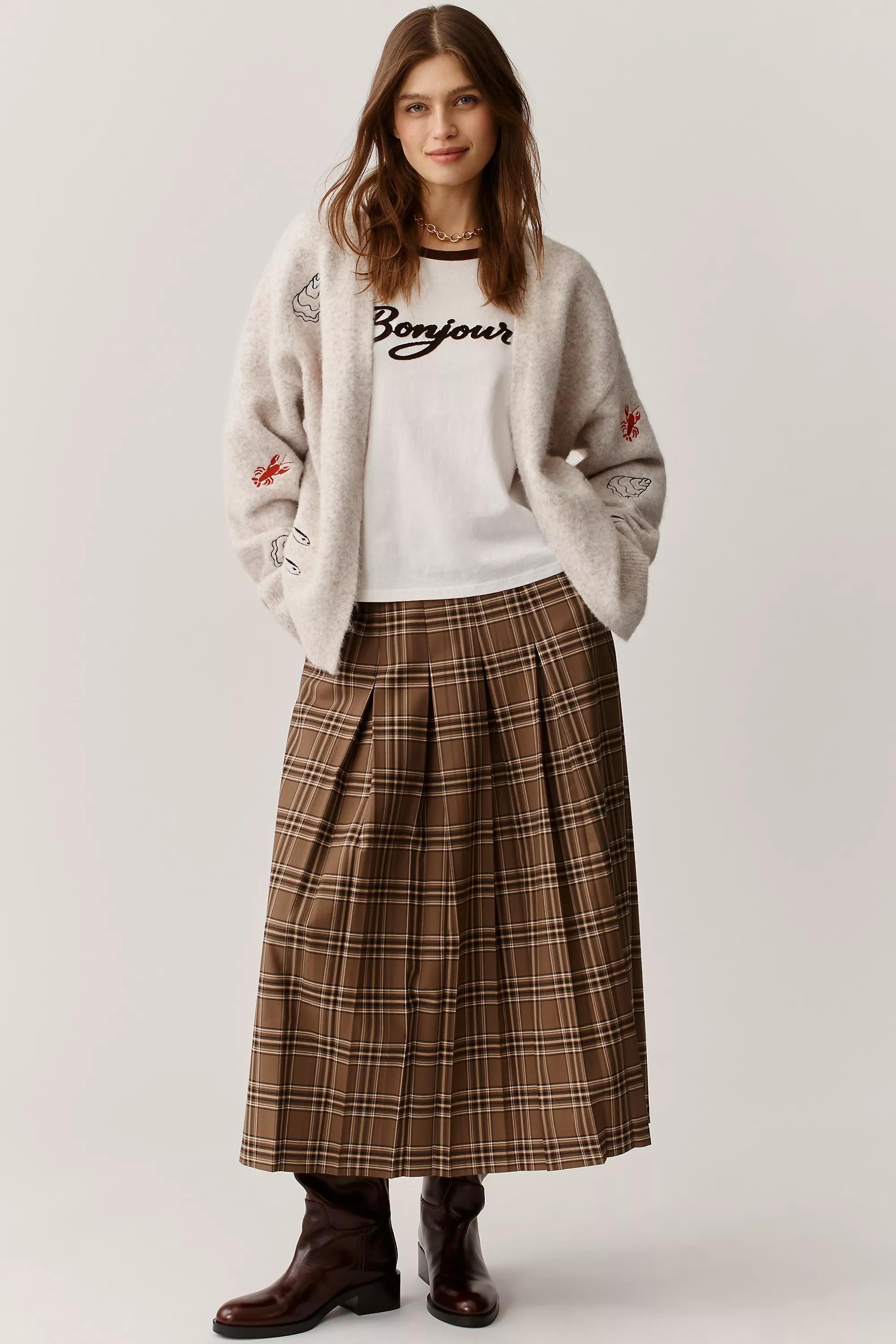 Embroidered Cardigan, White, A501_0012, large image number 3