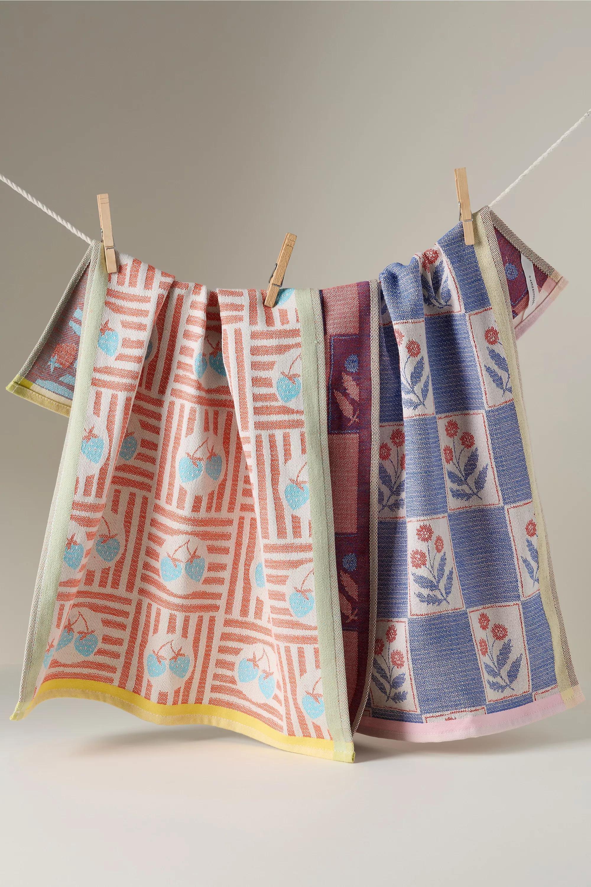 Lotta Tea Towel, Set Of 2, Blue, A501_0040, large image number 0