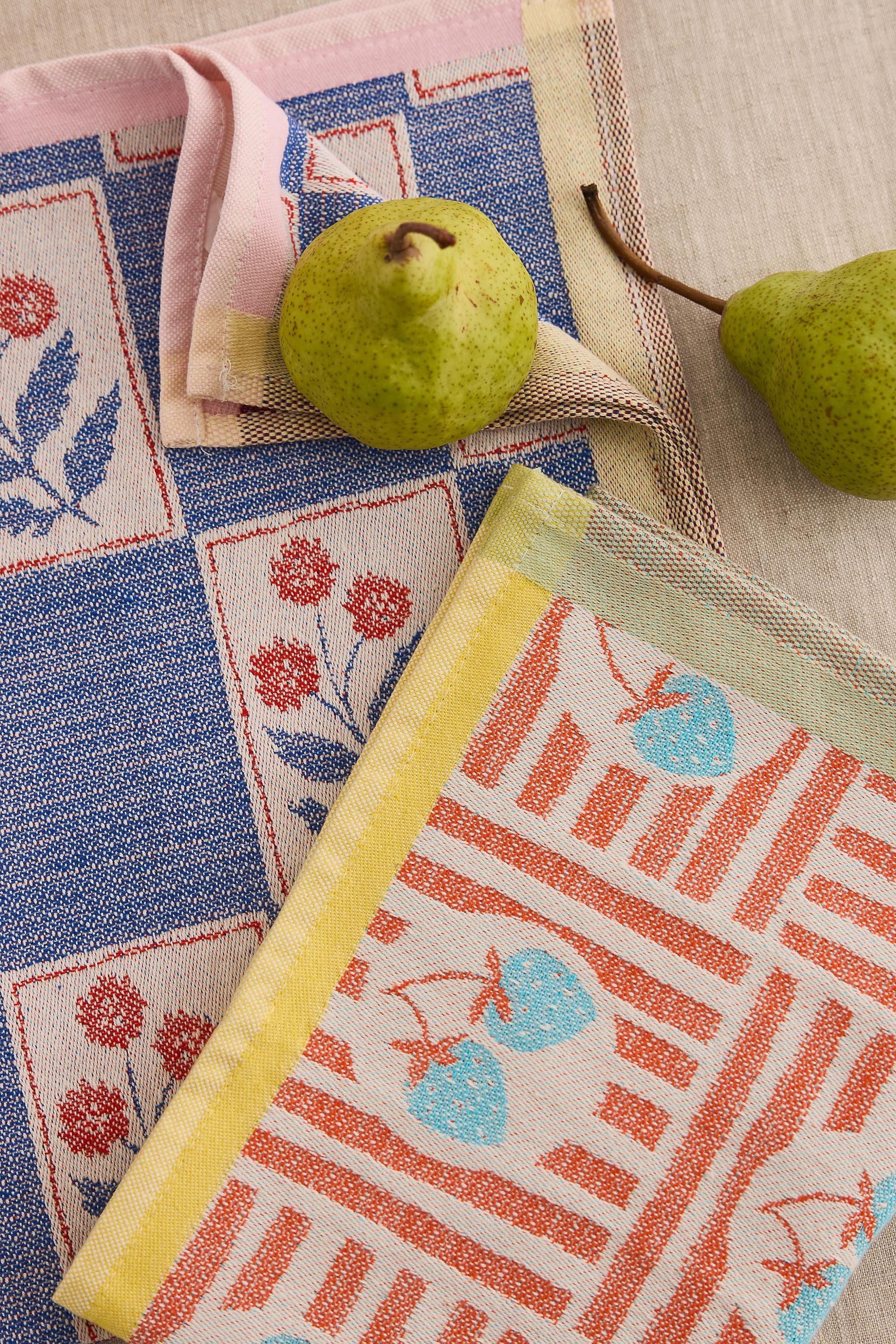 Lotta Tea Towel, Set Of 2, Blue, A501_0040, medium