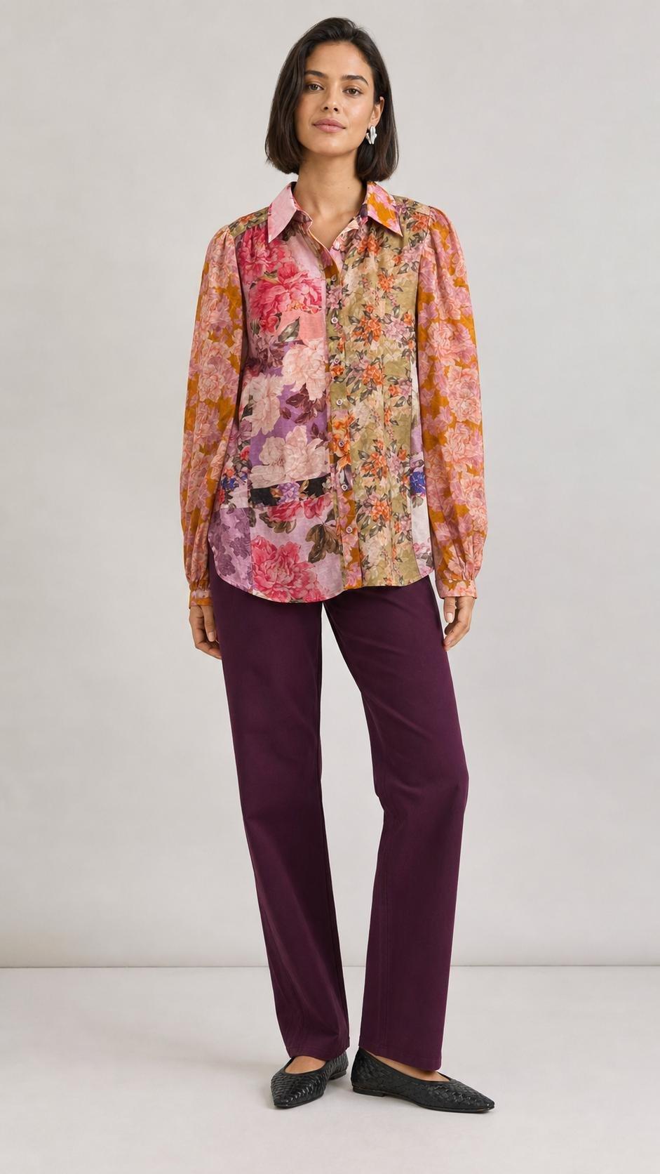 MULTICOLOUR Roving Patchwork Wrap Top, Women, Multicolour, large image number 0
