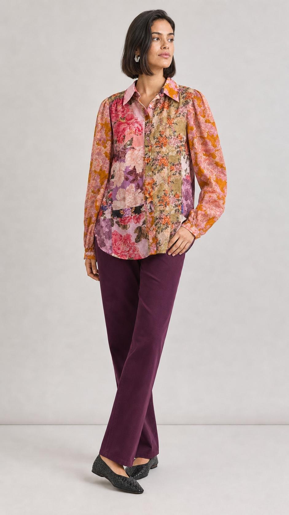 MULTICOLOUR Roving Patchwork Wrap Top, Women, Multicolour, large image number 1