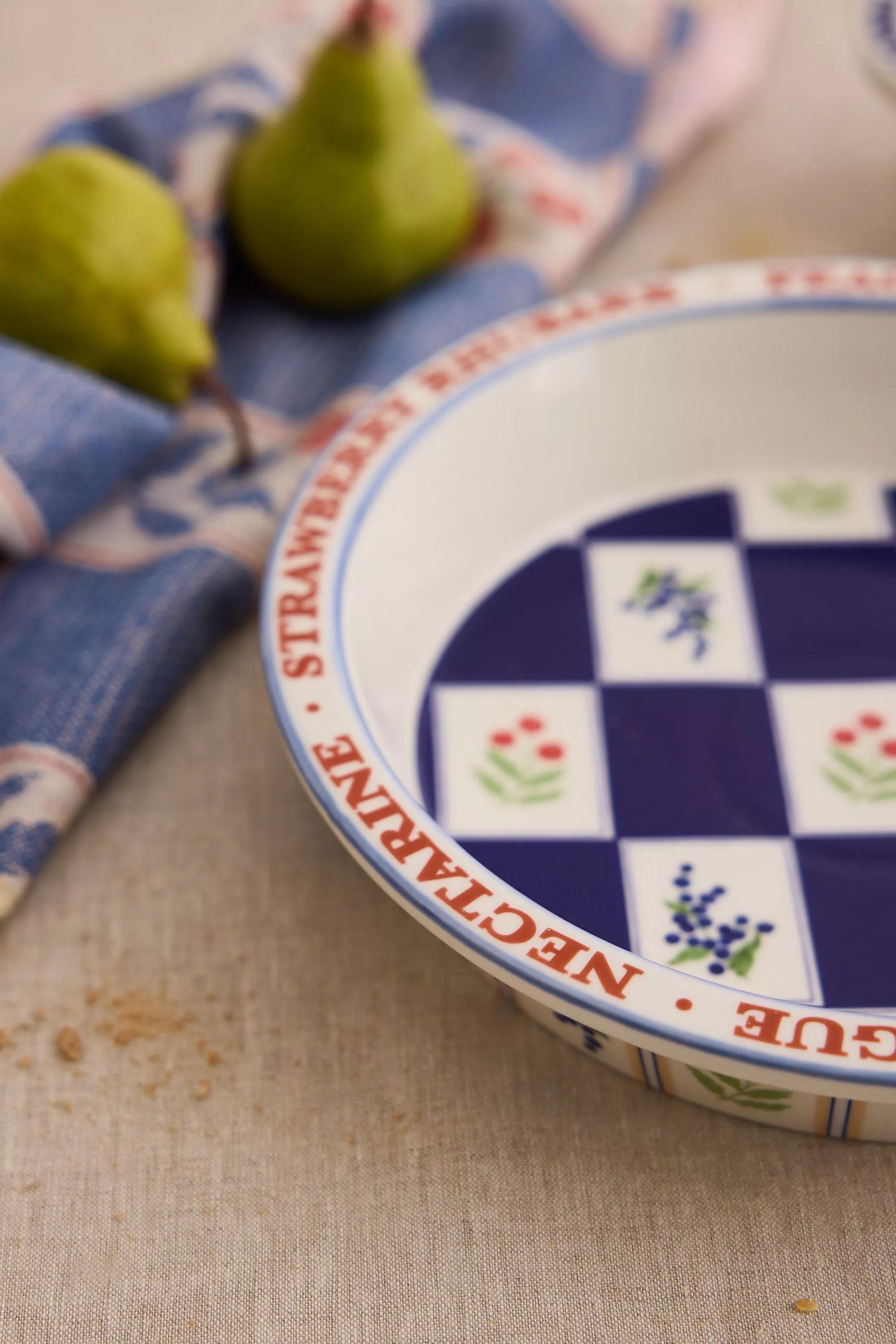 Lotta Stoneware Pie Dish, Navy, large image number 4