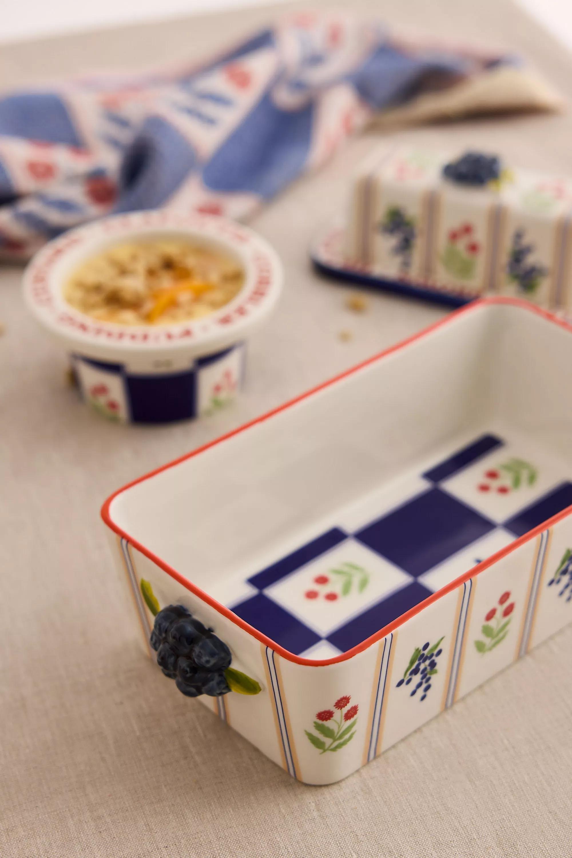 Lotta Stoneware Loaf Pan, Navy, large image number 0
