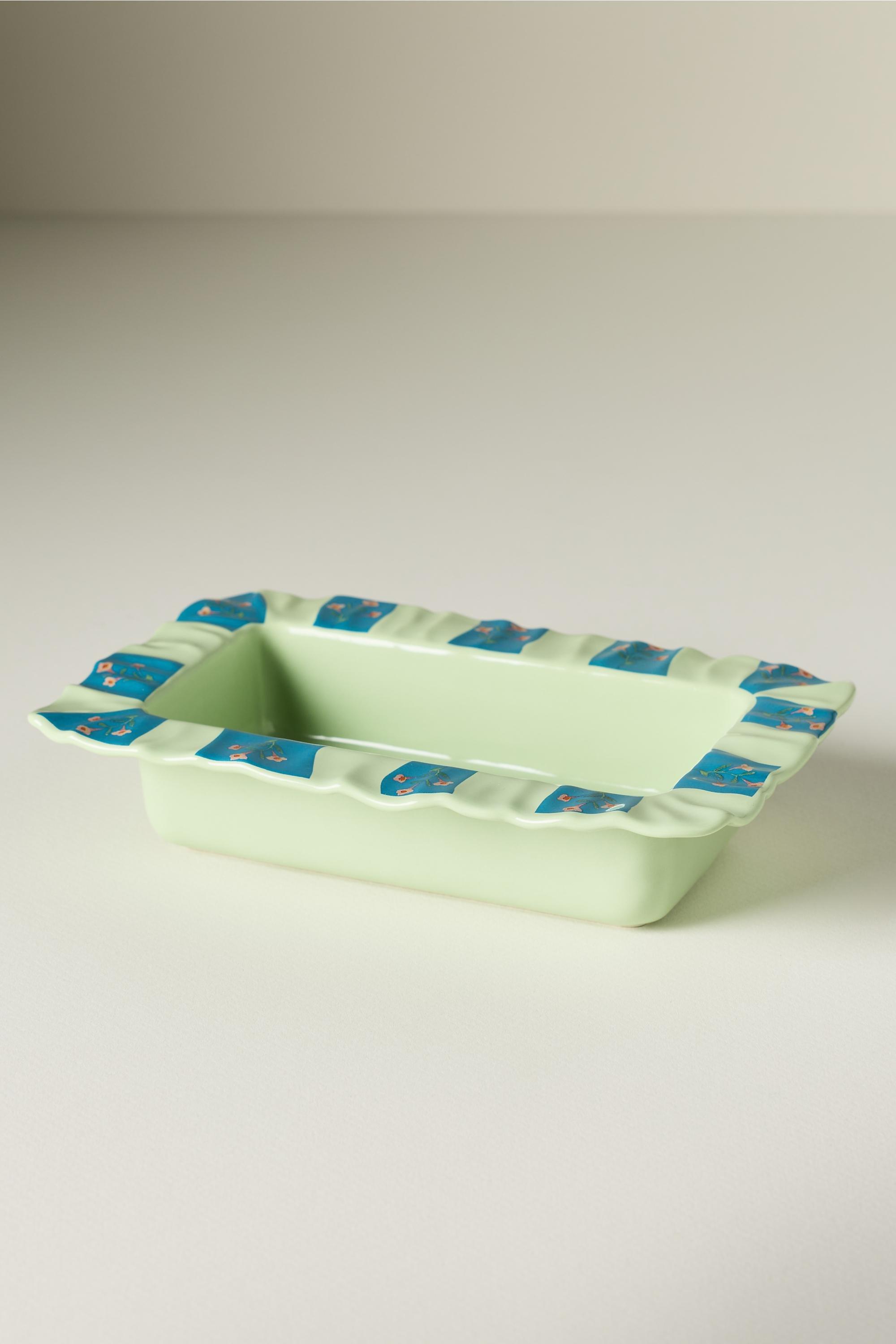 GREEN Amma Stoneware Loaf Pan, Green, medium