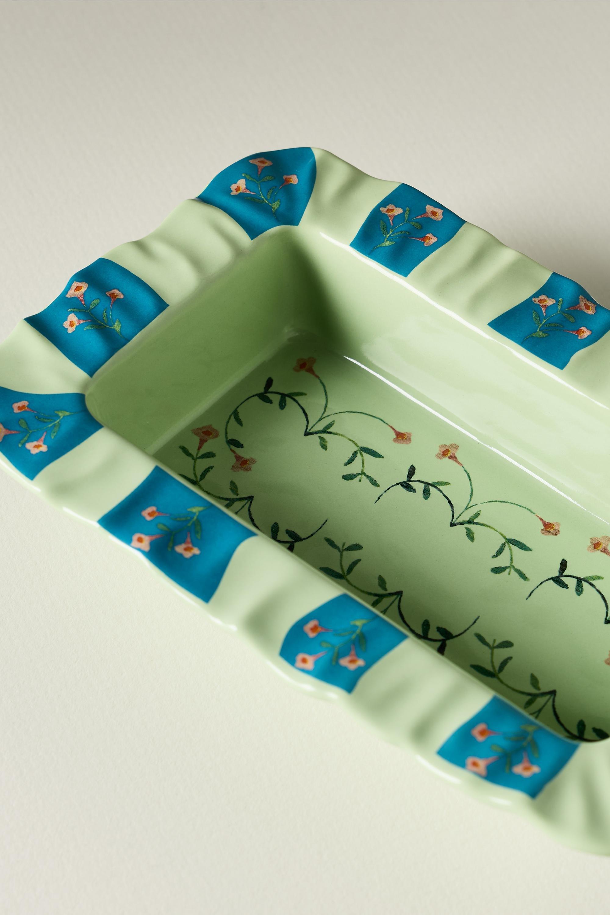 GREEN Amma Stoneware Loaf Pan, Green, large image number 3