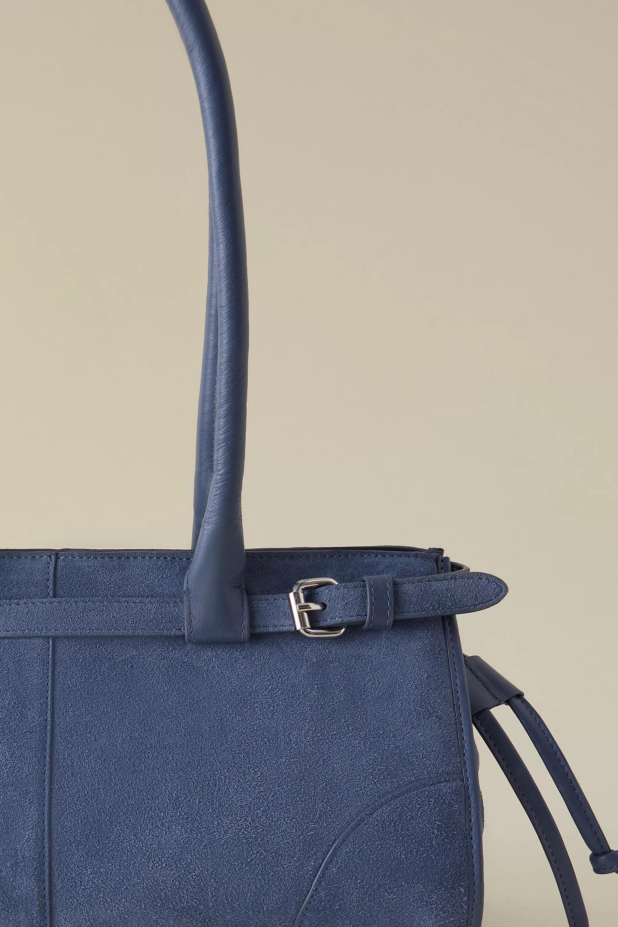 By Anthropologie East West Suede Buckle Bag, Blue, A501_0040, large image number 2
