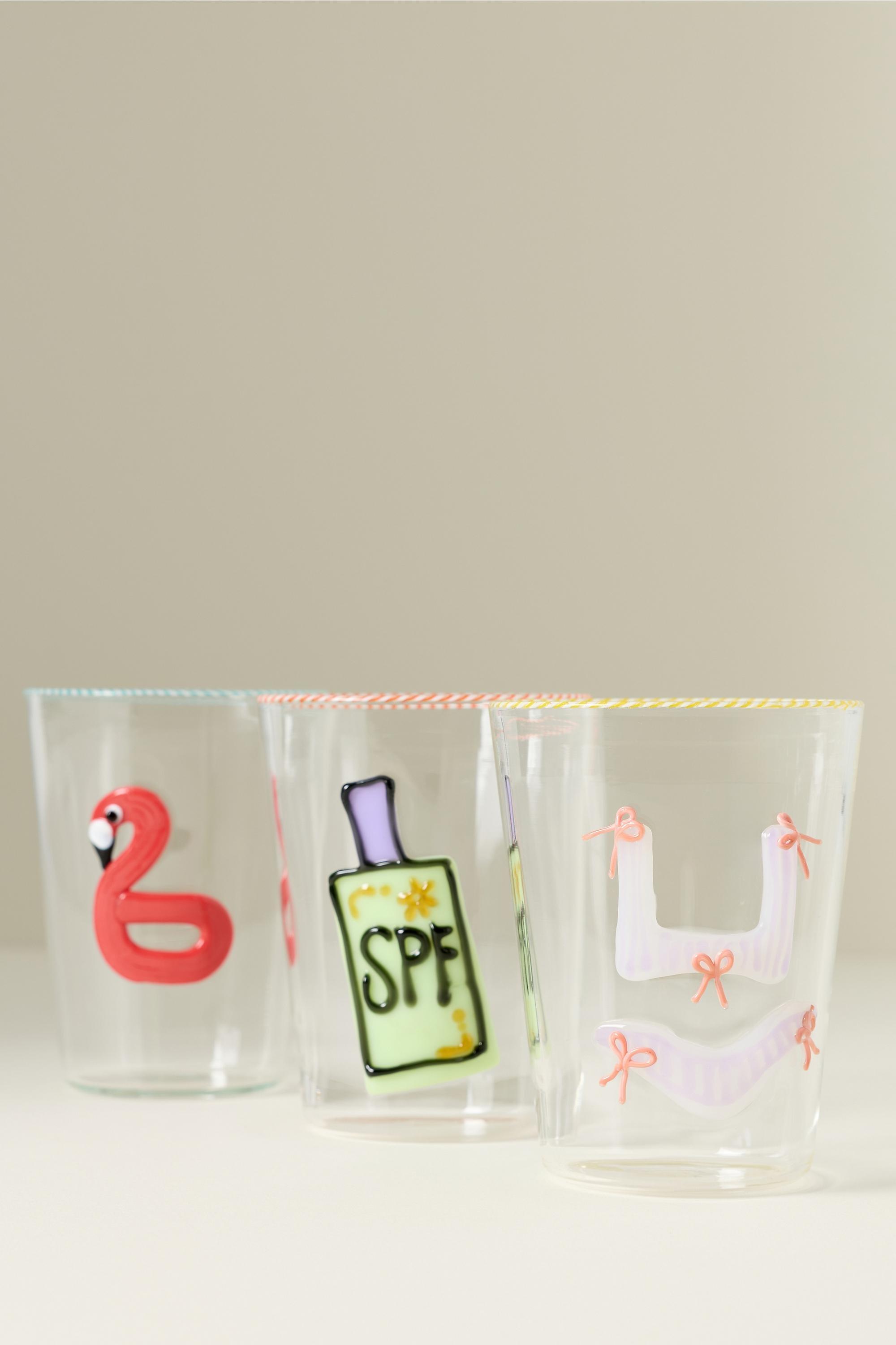Poolside Juice Glass, Pink, Pink, large image number 2