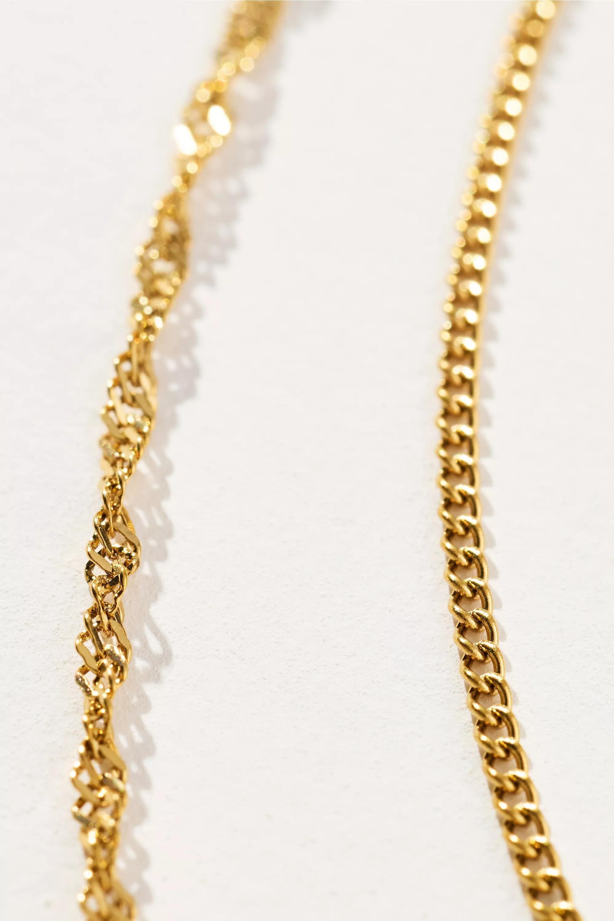 Delicate Layered Necklace, Gold, A501_0070, large image number 1