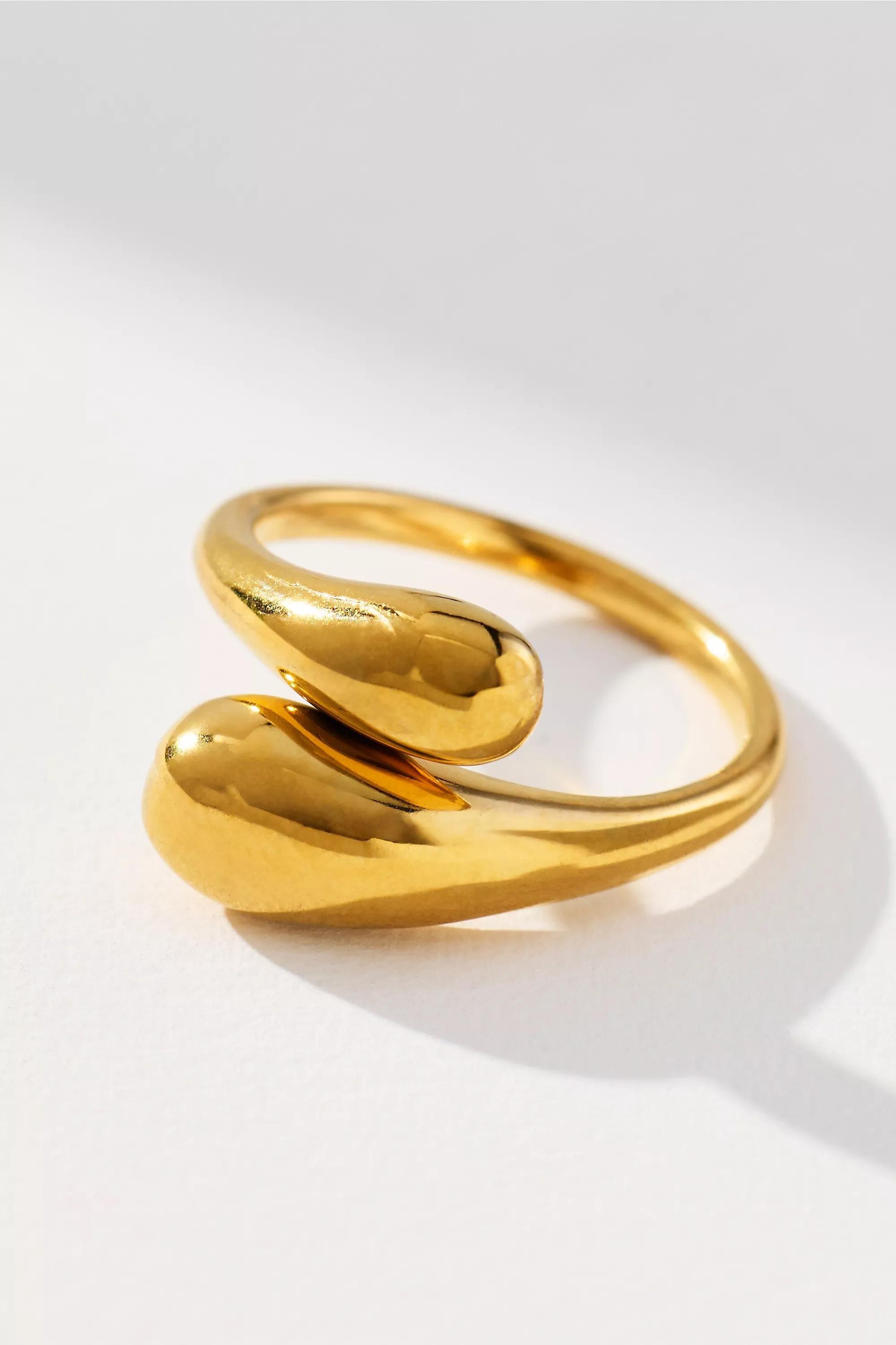 Water-Resistant Wrap Ring, Gold, A501_0070, large image number 1