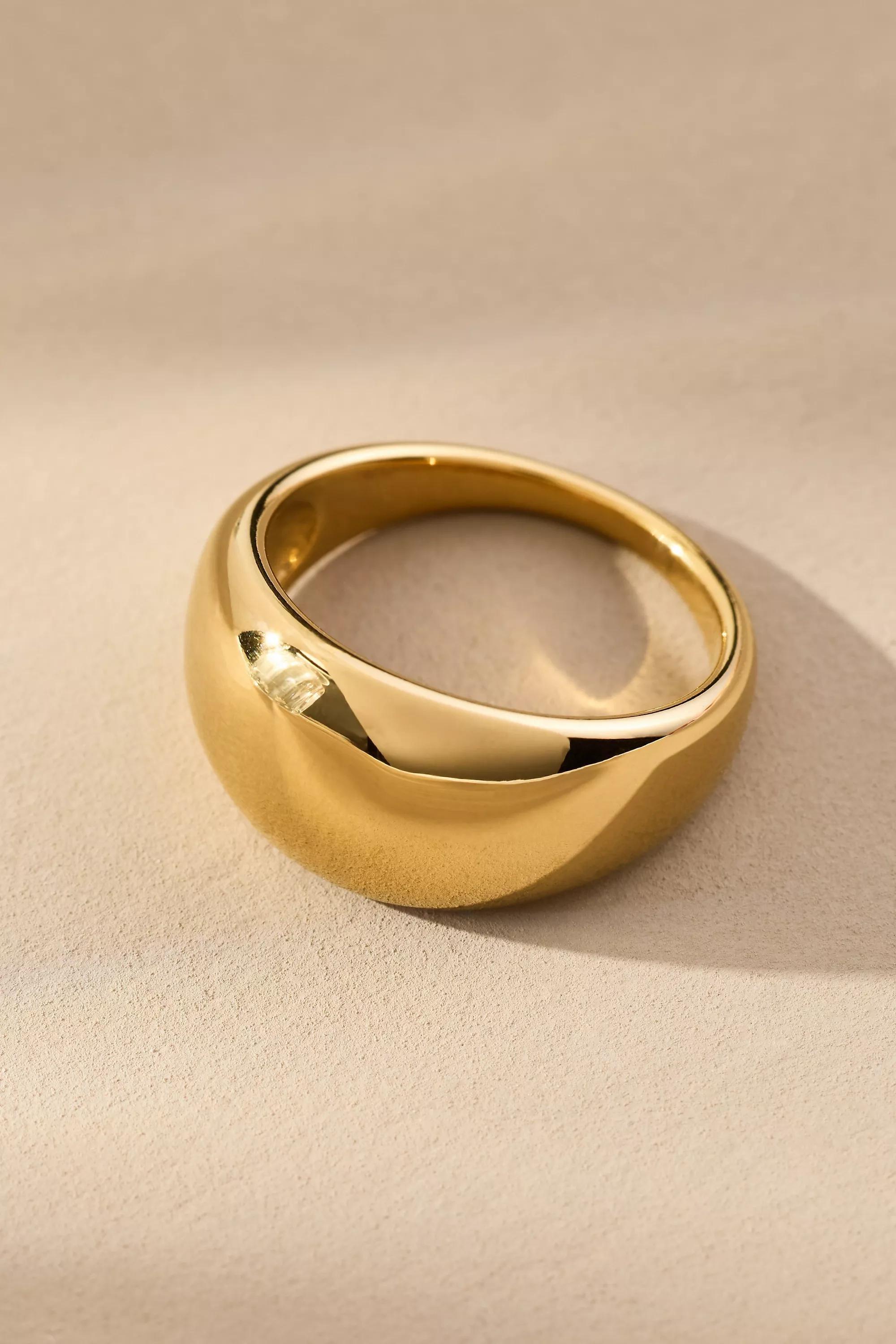 Water-Resistant Dome Ring, Gold, A501_0070, large image number 1