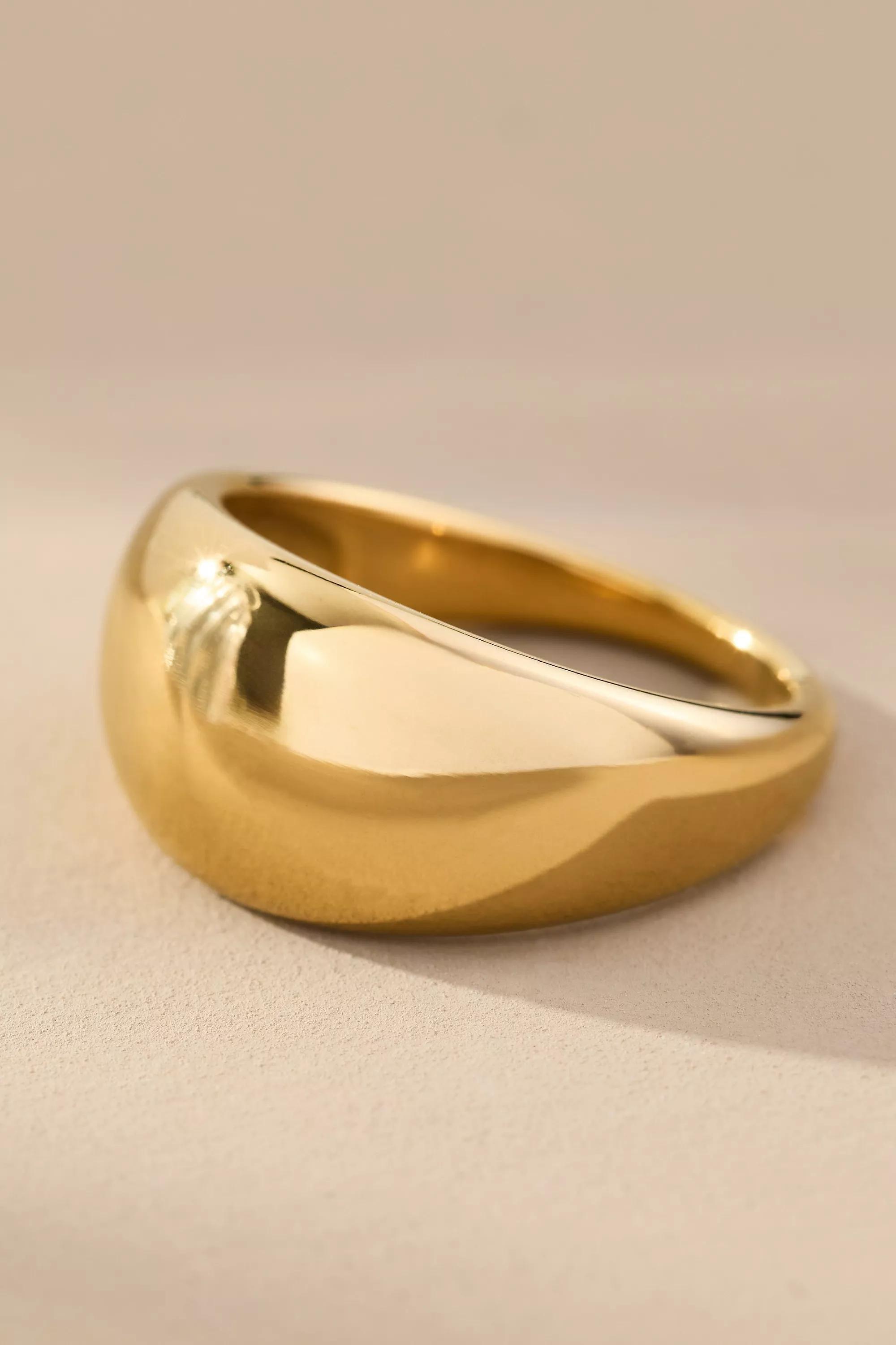Water-Resistant Dome Ring, Gold, A501_0070, large image number 2