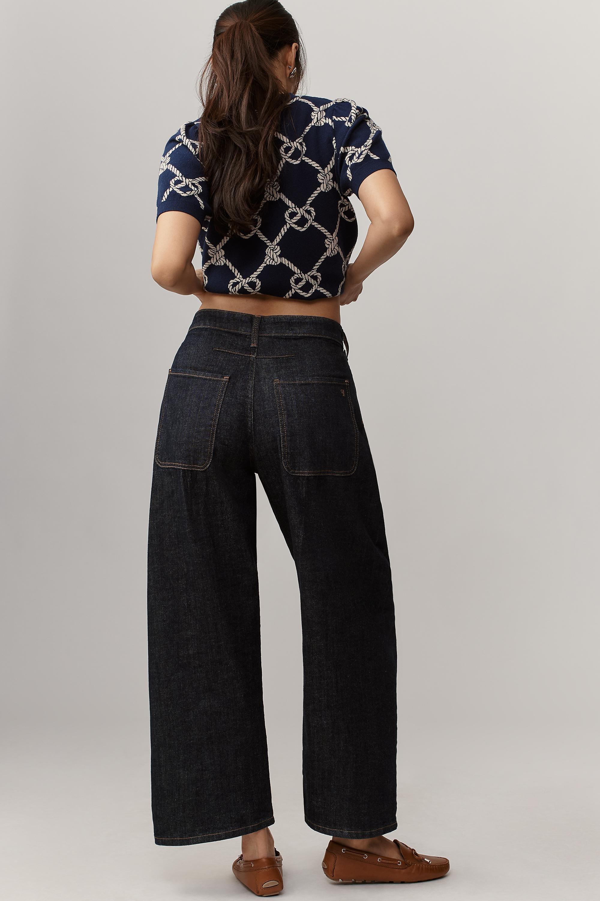 The Kayden High-Rise Carpenter Barrel Trousers By Pilcro, Blue, Blue, large image number 2