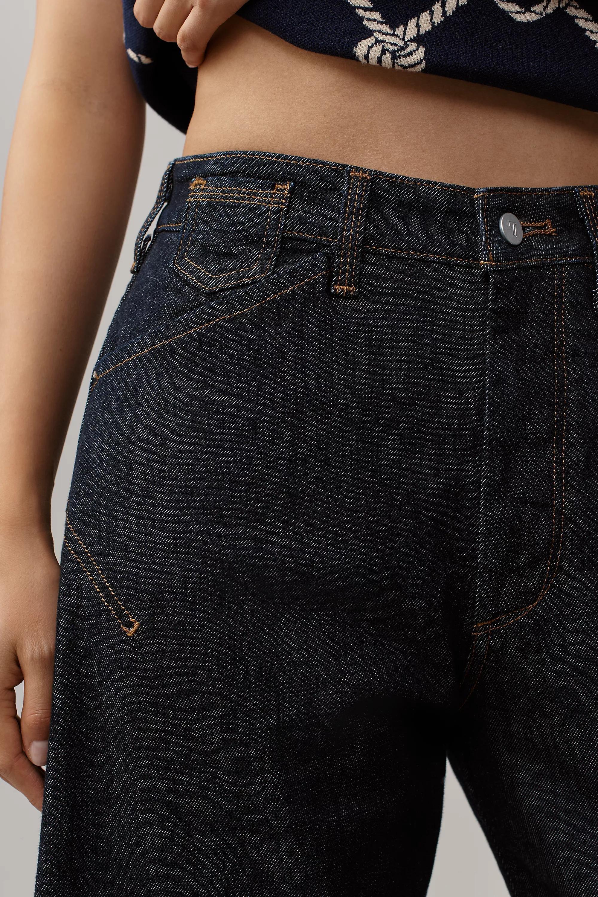 The Kayden High-Rise Carpenter Barrel Trousers By Pilcro, Blue, Blue, large image number 4