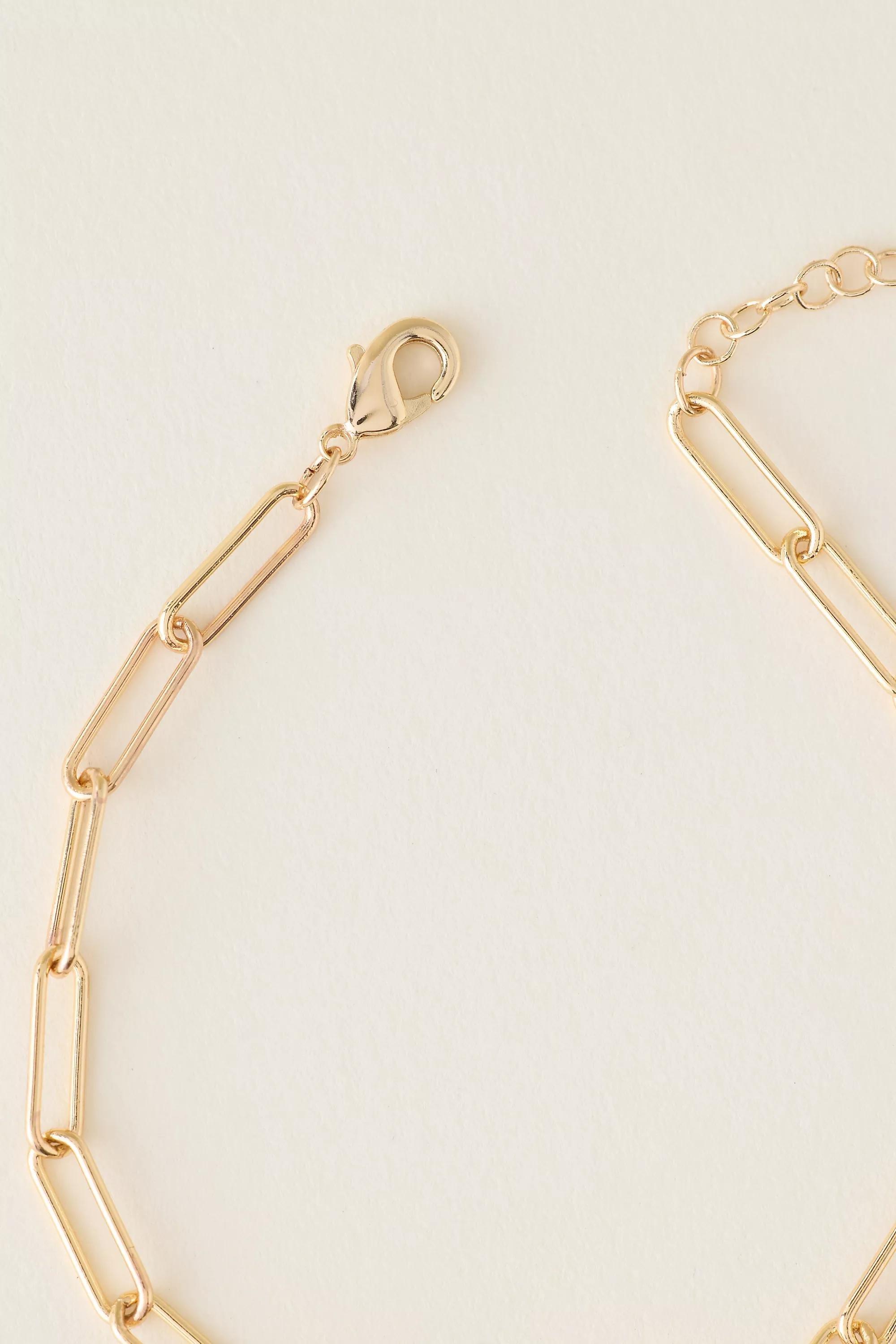 Puffy Heart Chain Bracelet, Gold, A501_0070, large image number 4