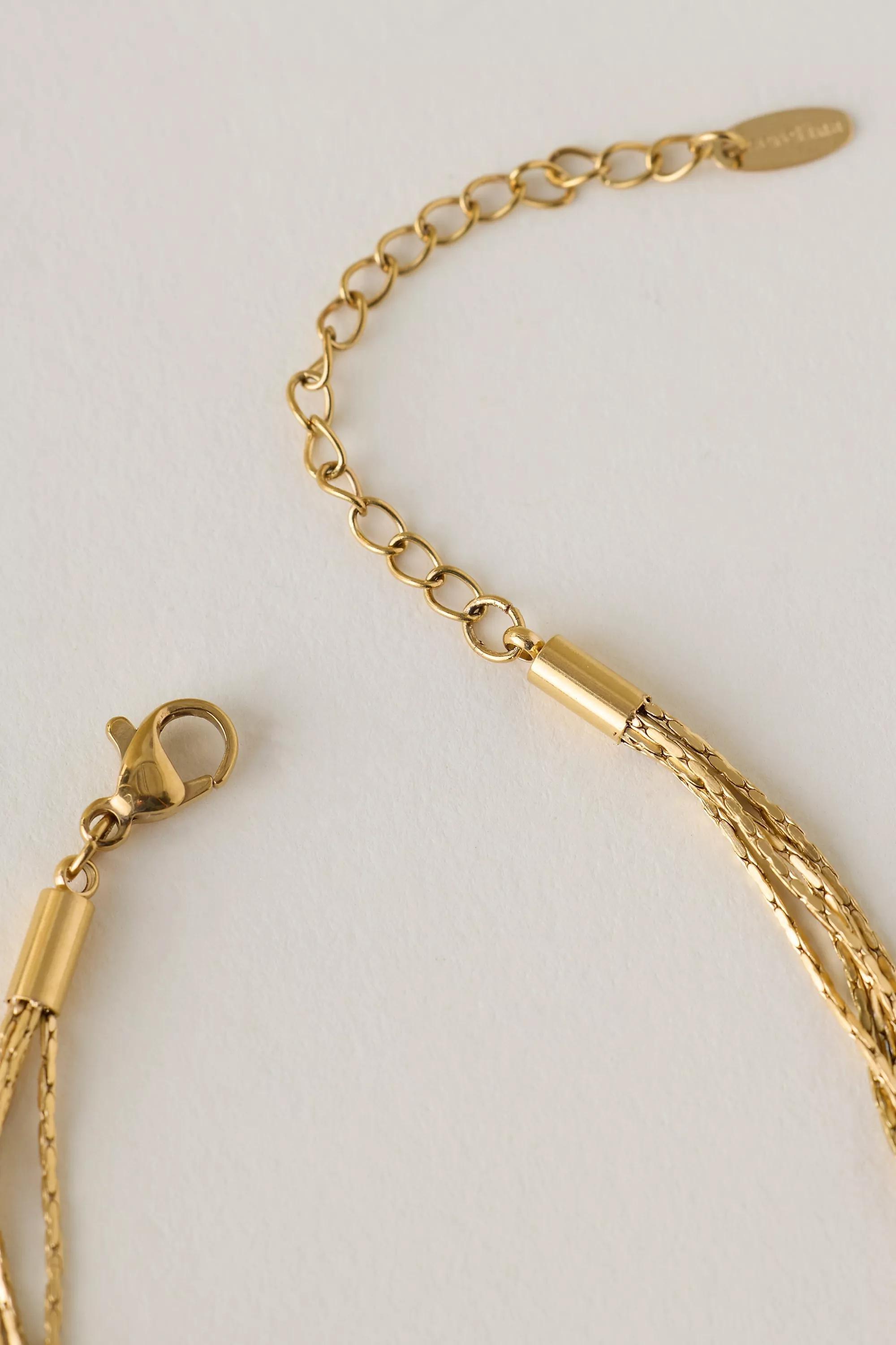 Water-Resistant Multi-Layer Bracelet, Gold, A501_0070, large image number 1