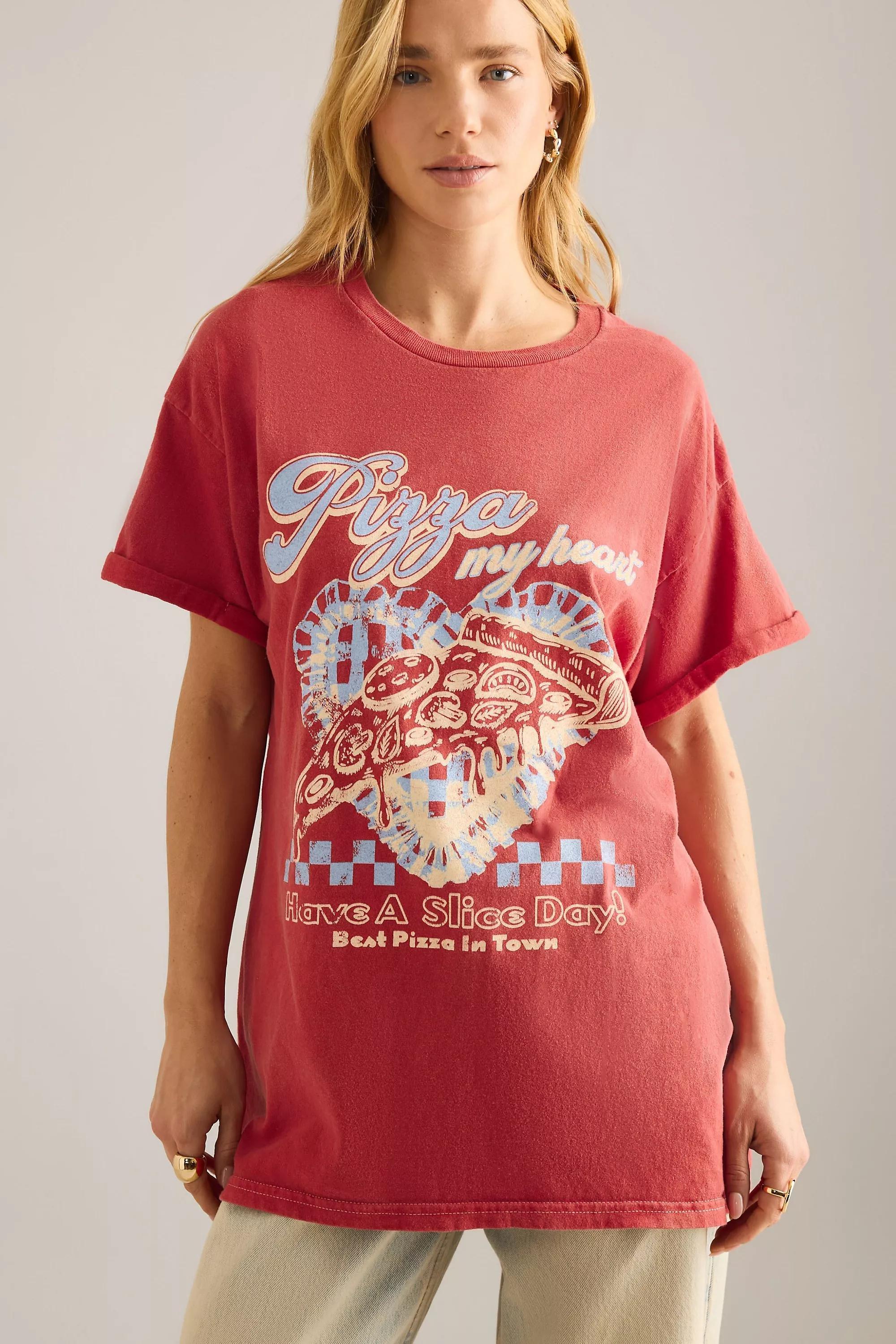 By Anthropologie Boyfriend T-Shirt, Red, A501_0060, large image number 0