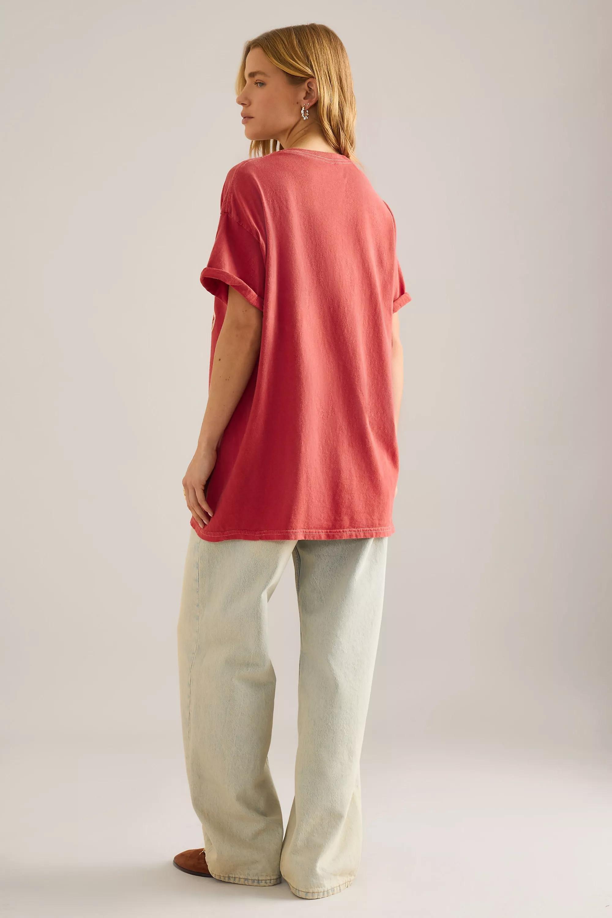 By Anthropologie Boyfriend T-Shirt, Red, A501_0060, large image number 1