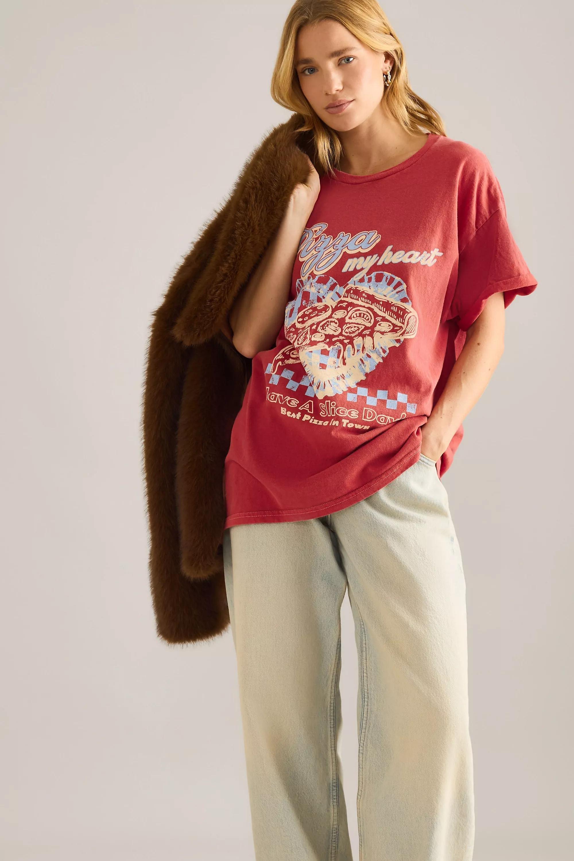 By Anthropologie Boyfriend T-Shirt, Red, A501_0060, large image number 3