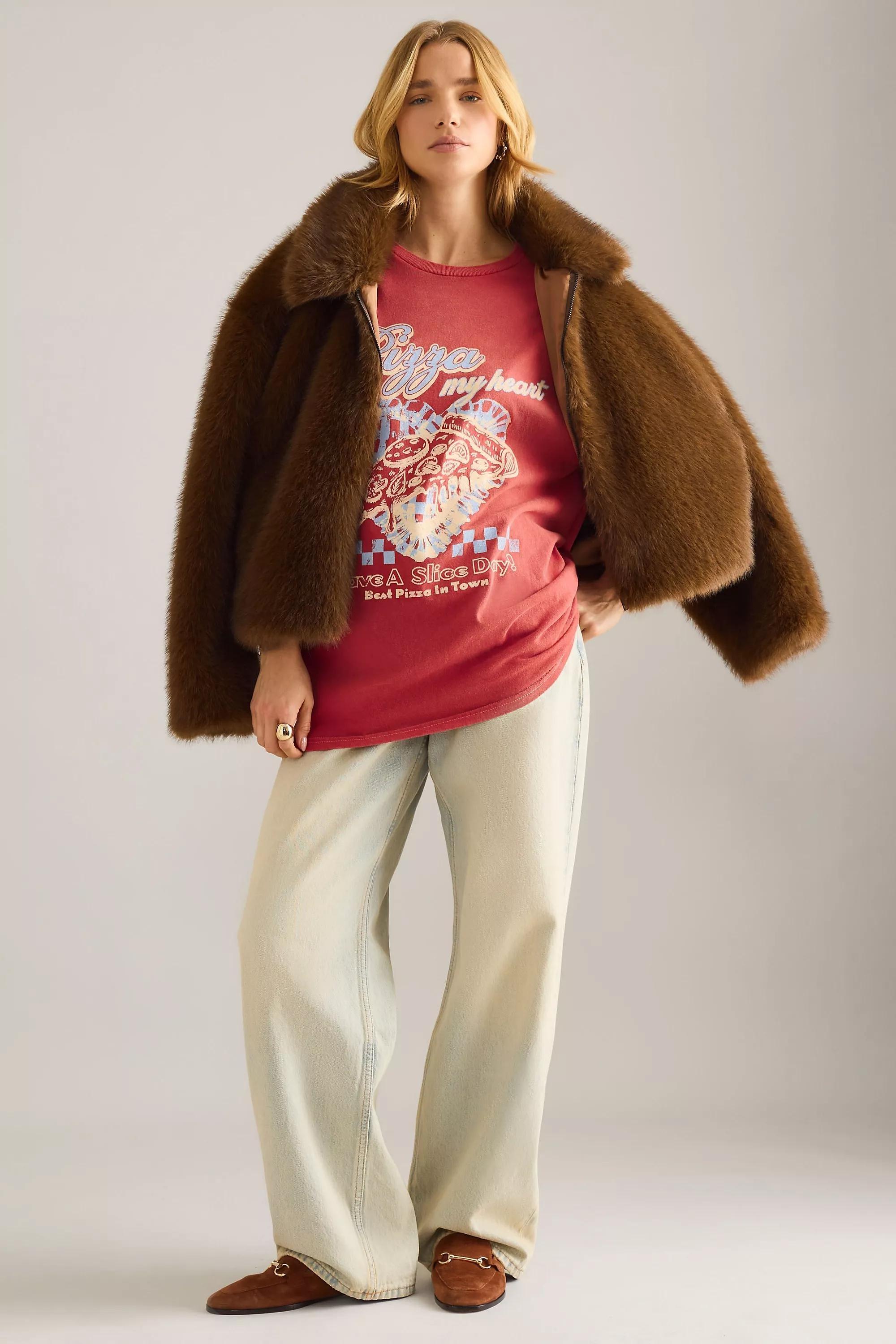 By Anthropologie Boyfriend T-Shirt, Red, A501_0060, large image number 4