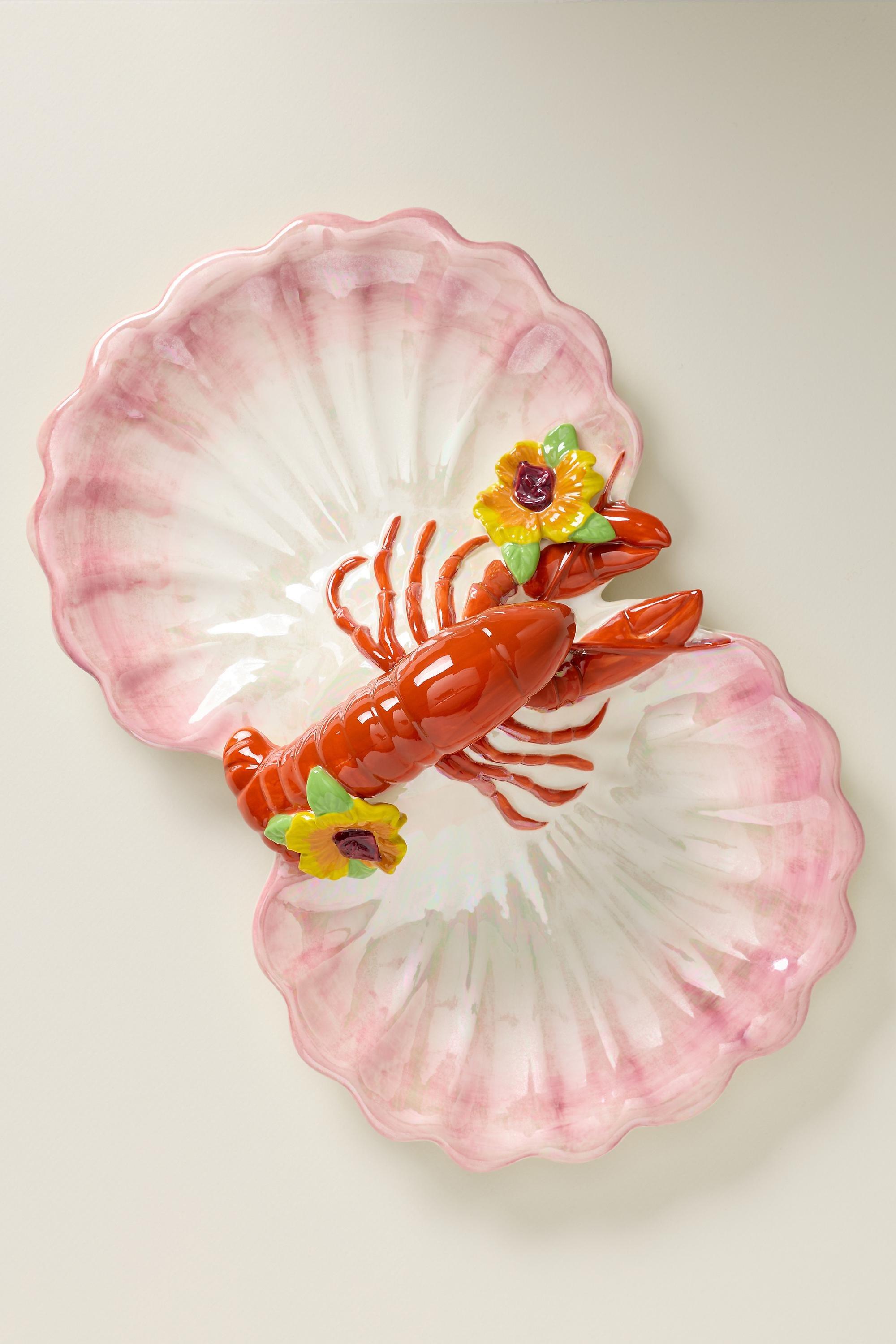 Sirena Serve Split Tray, Pink, Pink, large image number 0