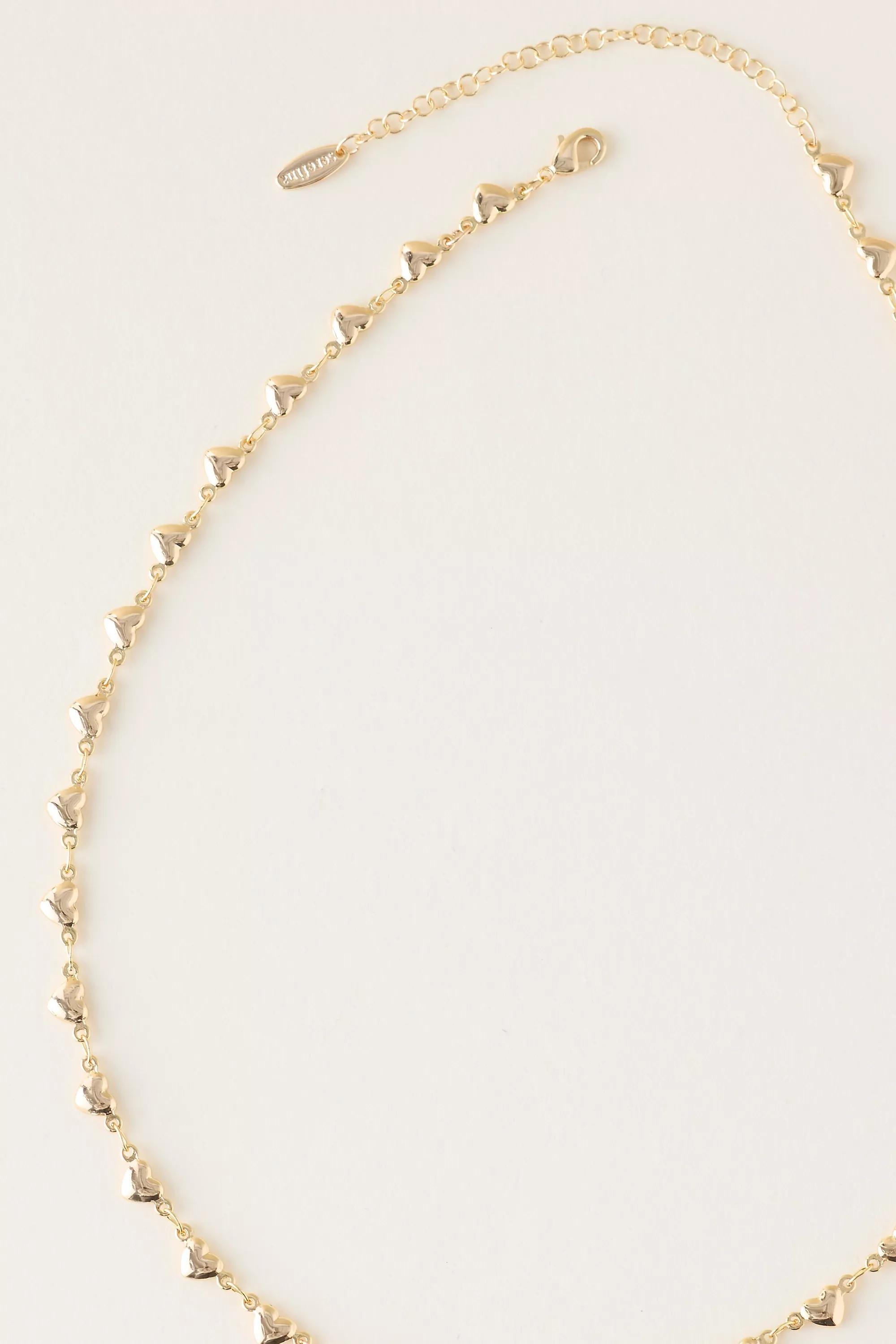 Small Heart Necklace, Gold, A501_0070, large image number 3