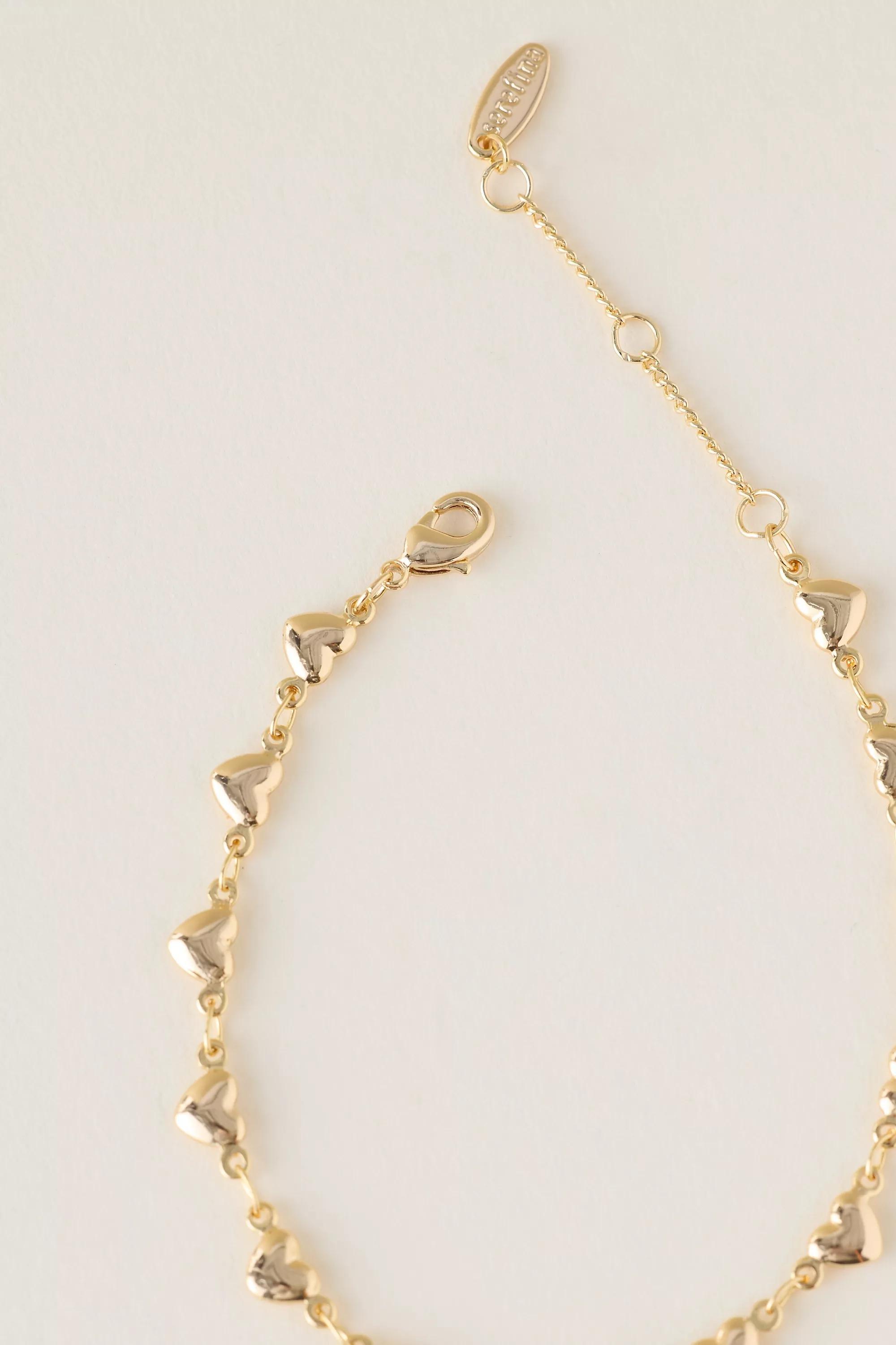 Water-Resistant Heart Bracelet, Gold, A501_0070, large image number 3