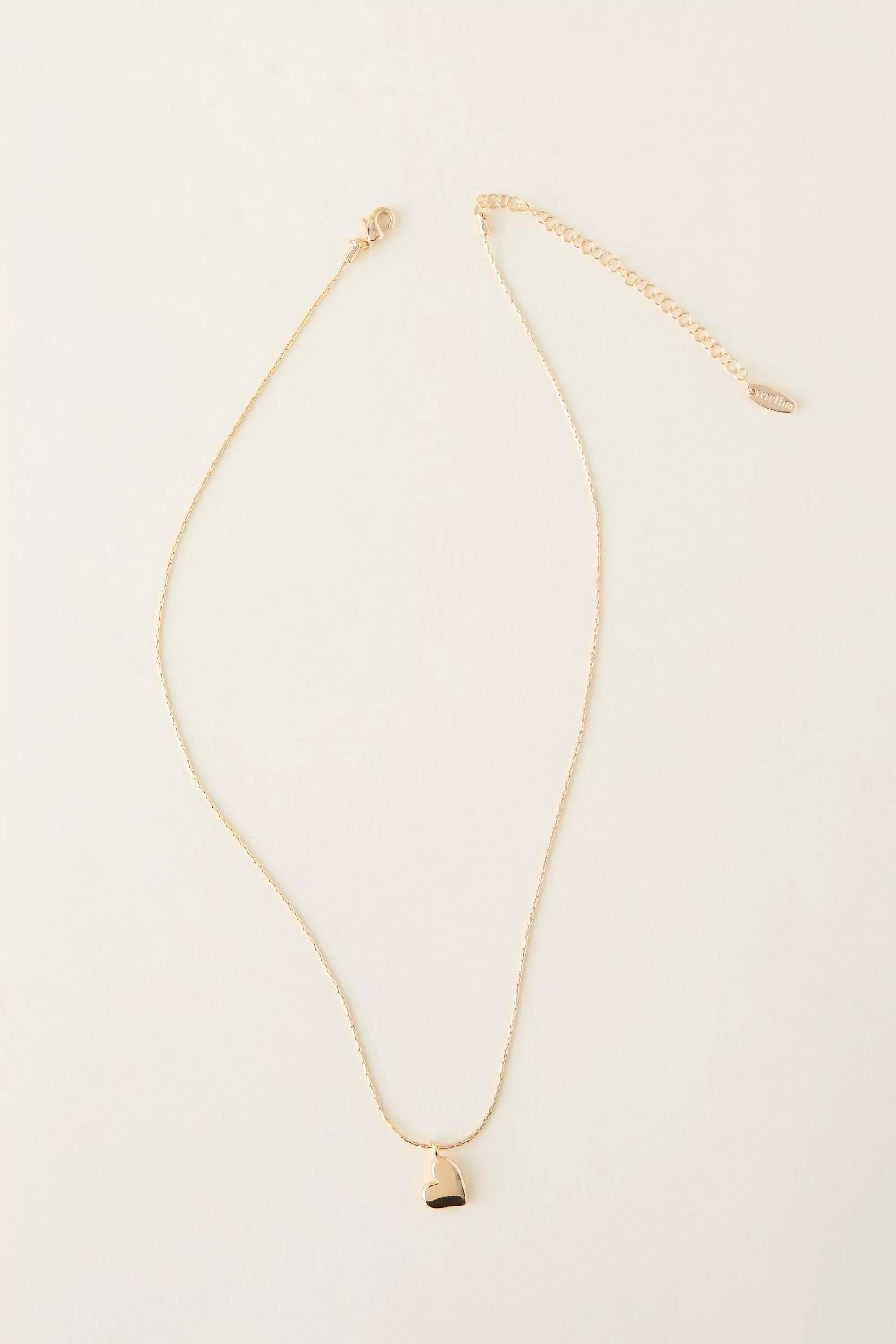 Heart Pendant Necklace, Gold, A501_0070, large image number 0