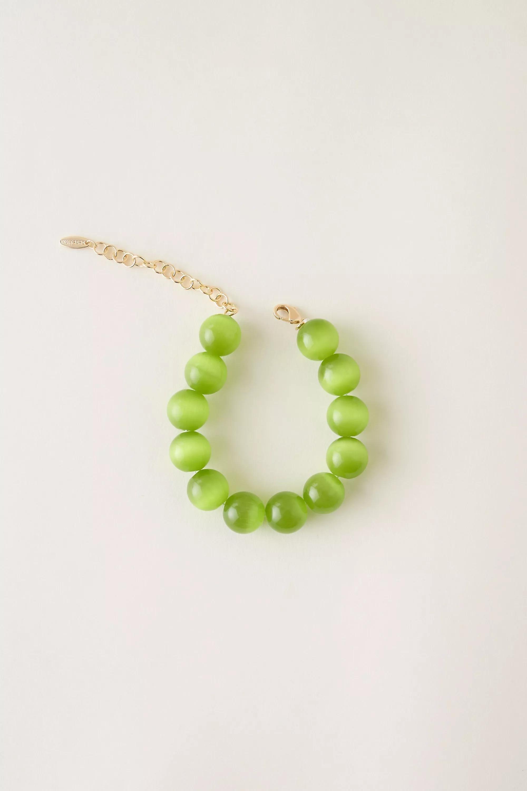 Chunky Beaded Bracelet, Yellow, A501_0034, medium