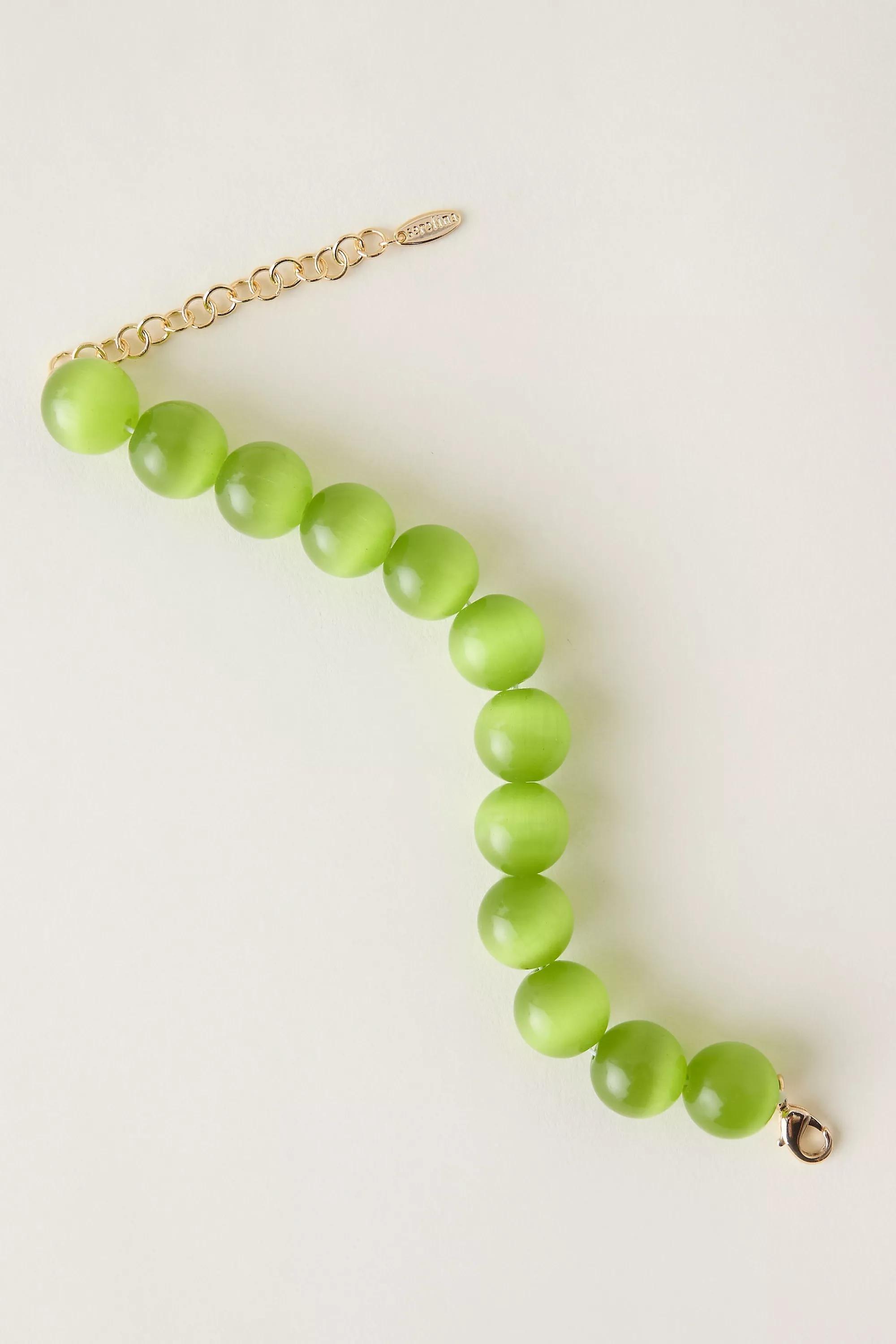 Chunky Beaded Bracelet, Yellow, A501_0034, large image number 2