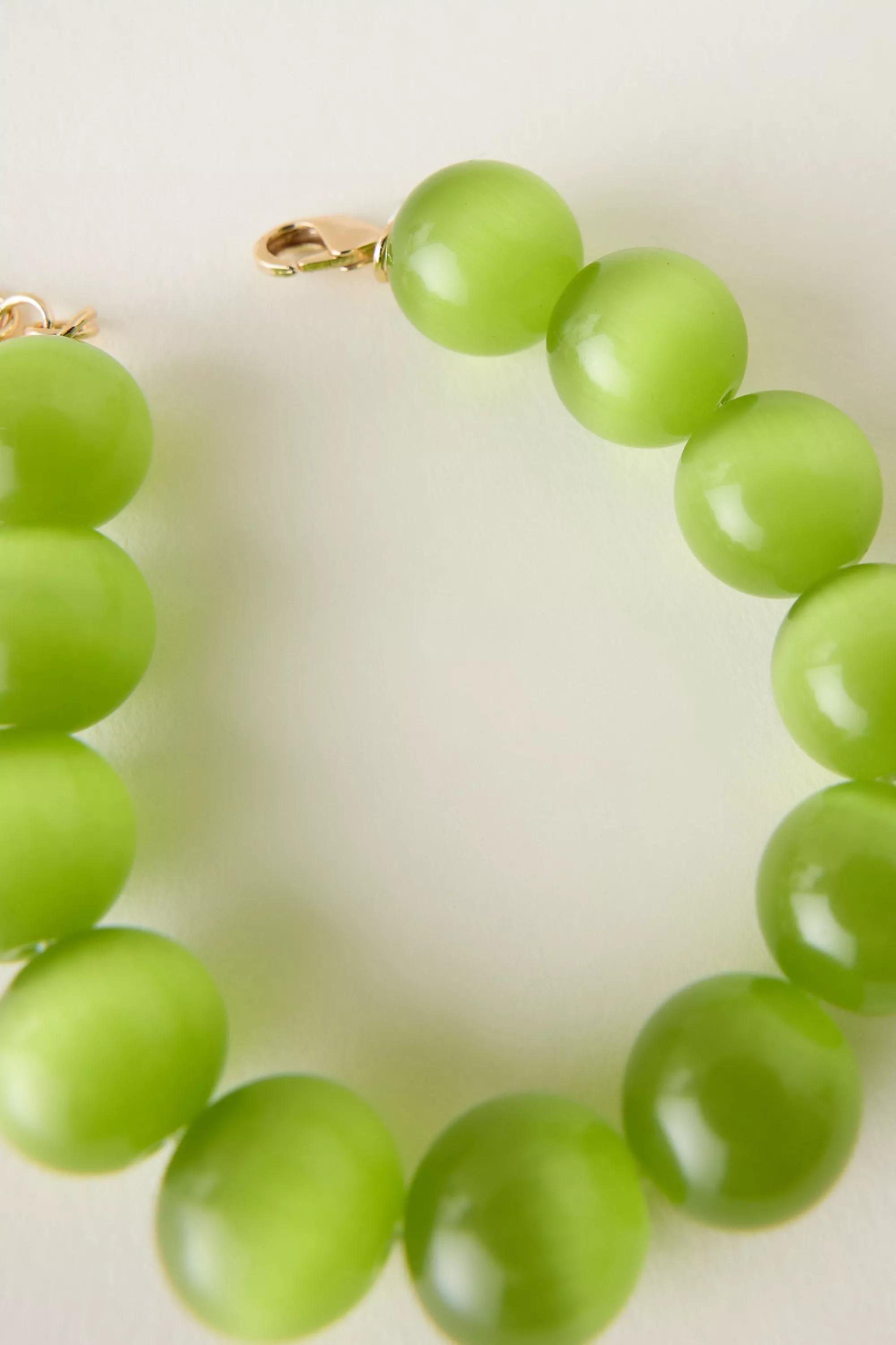 Chunky Beaded Bracelet, Yellow, A501_0034, large image number 3