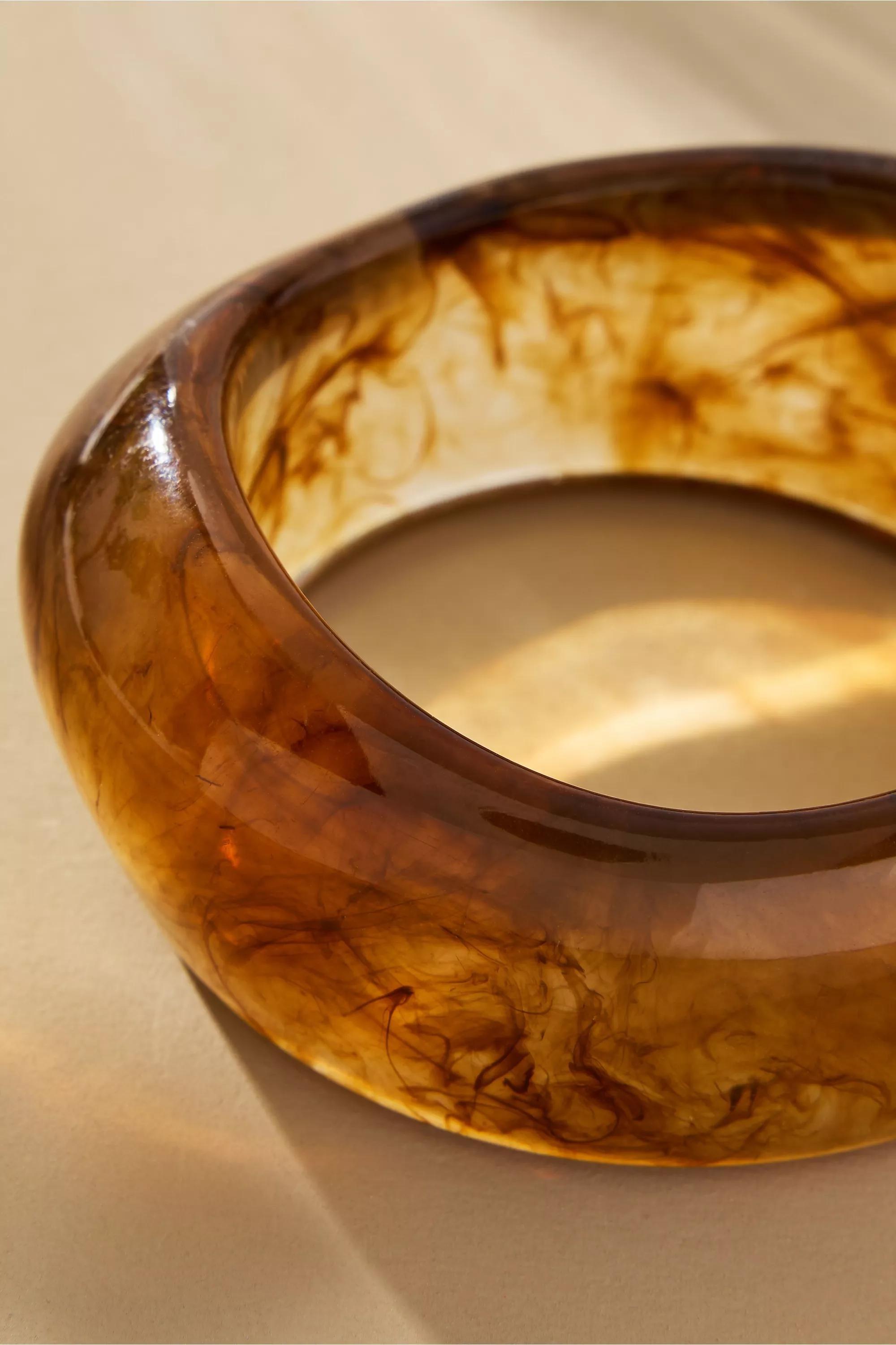 Chunky Resin Bangle Bracelet, Red, A501_0060, large image number 3