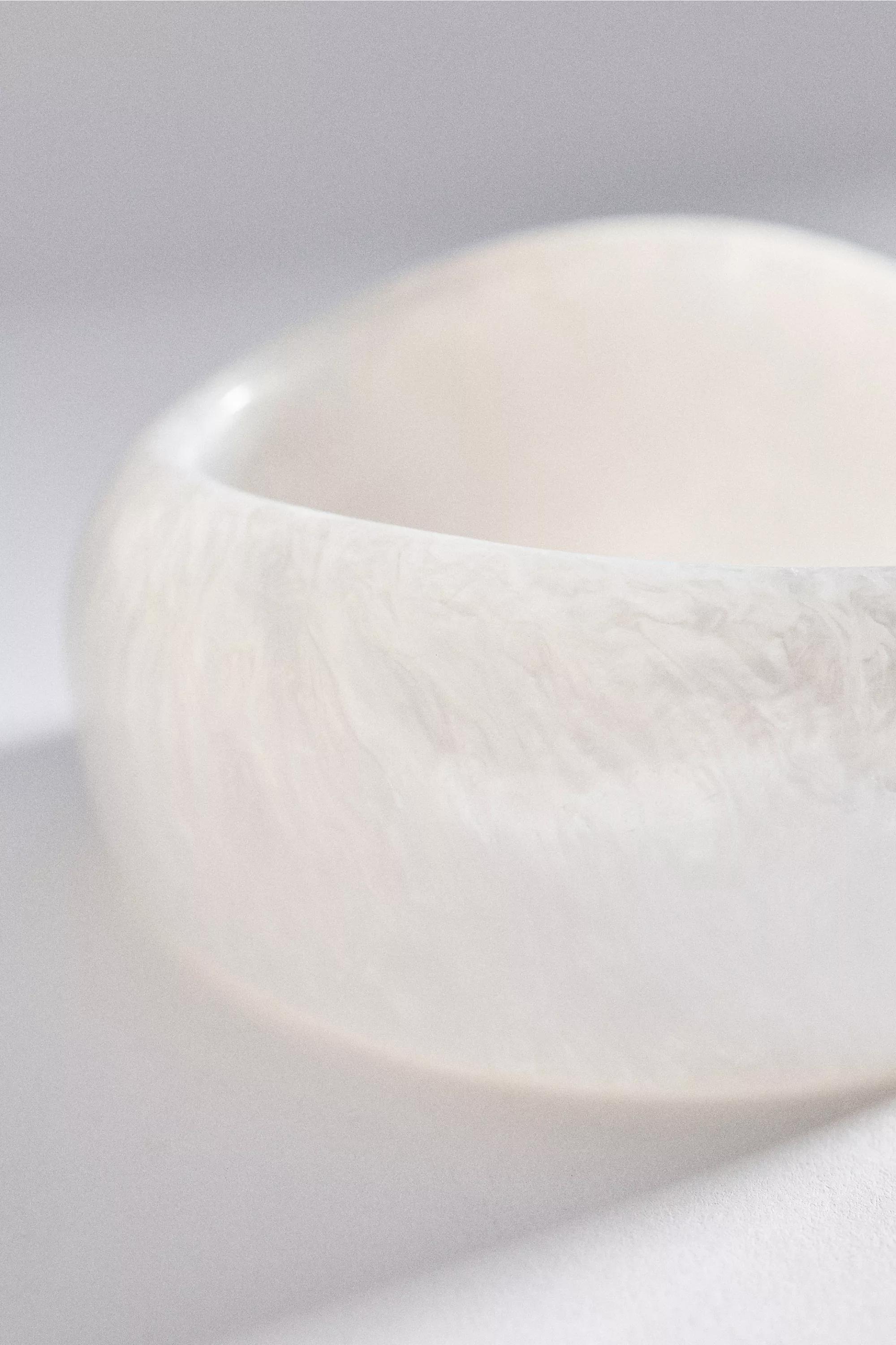 Chunky Resin Bangle Bracelet, White, A501_0879, large image number 1