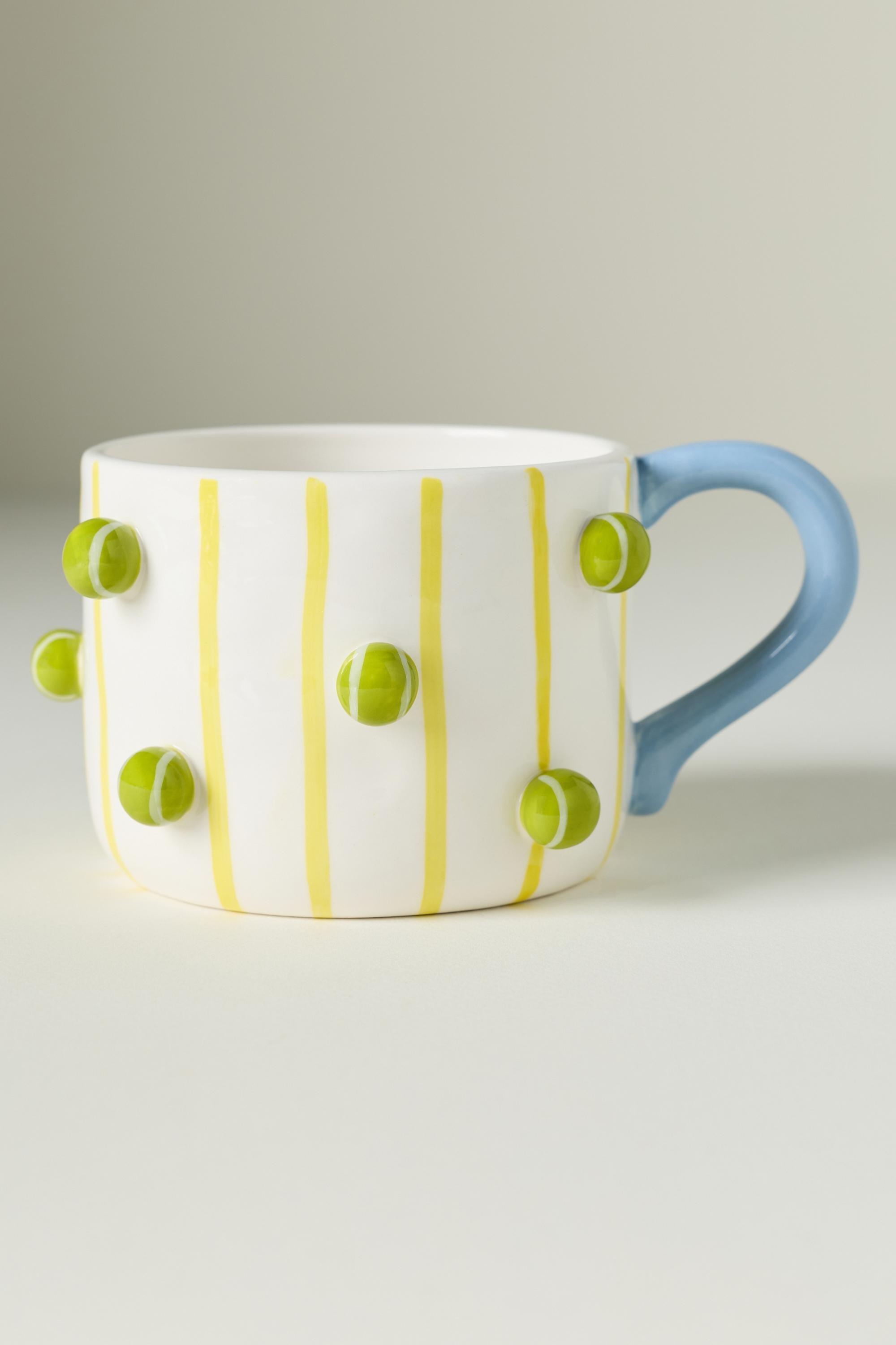 Winged Pupa Stoneware Hobby Mug, White, White, large image number 1