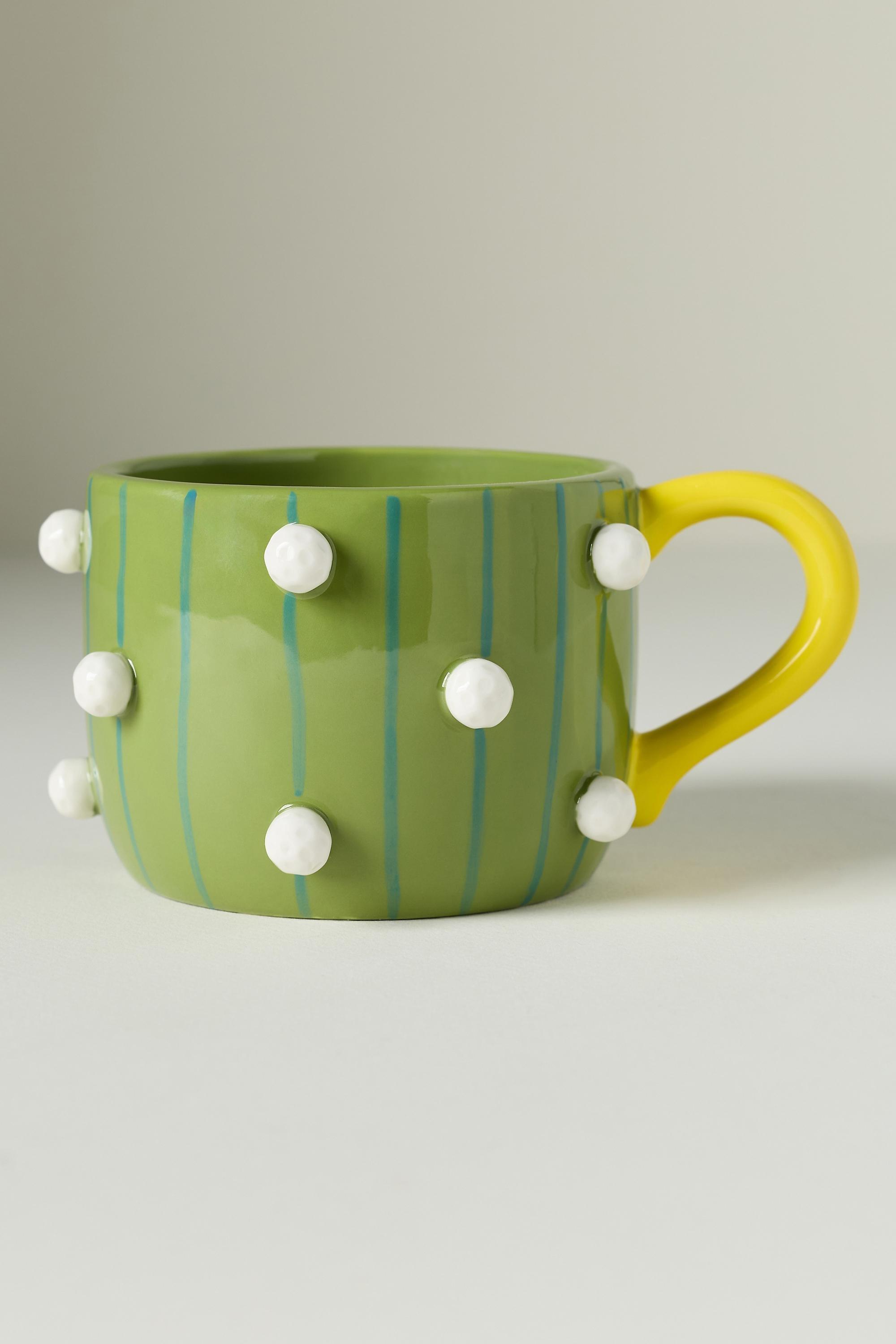 Winged Pupa Stoneware Hobby Mug, Green, Green, large image number 1
