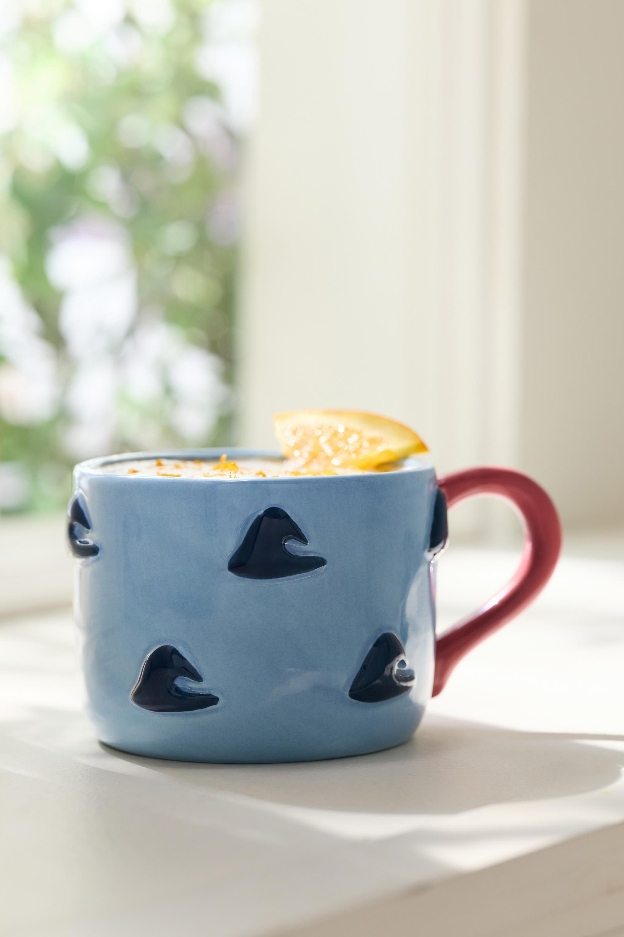 Winged Pupa Stoneware Hobby Mug, Blue, Blue, large image number 0