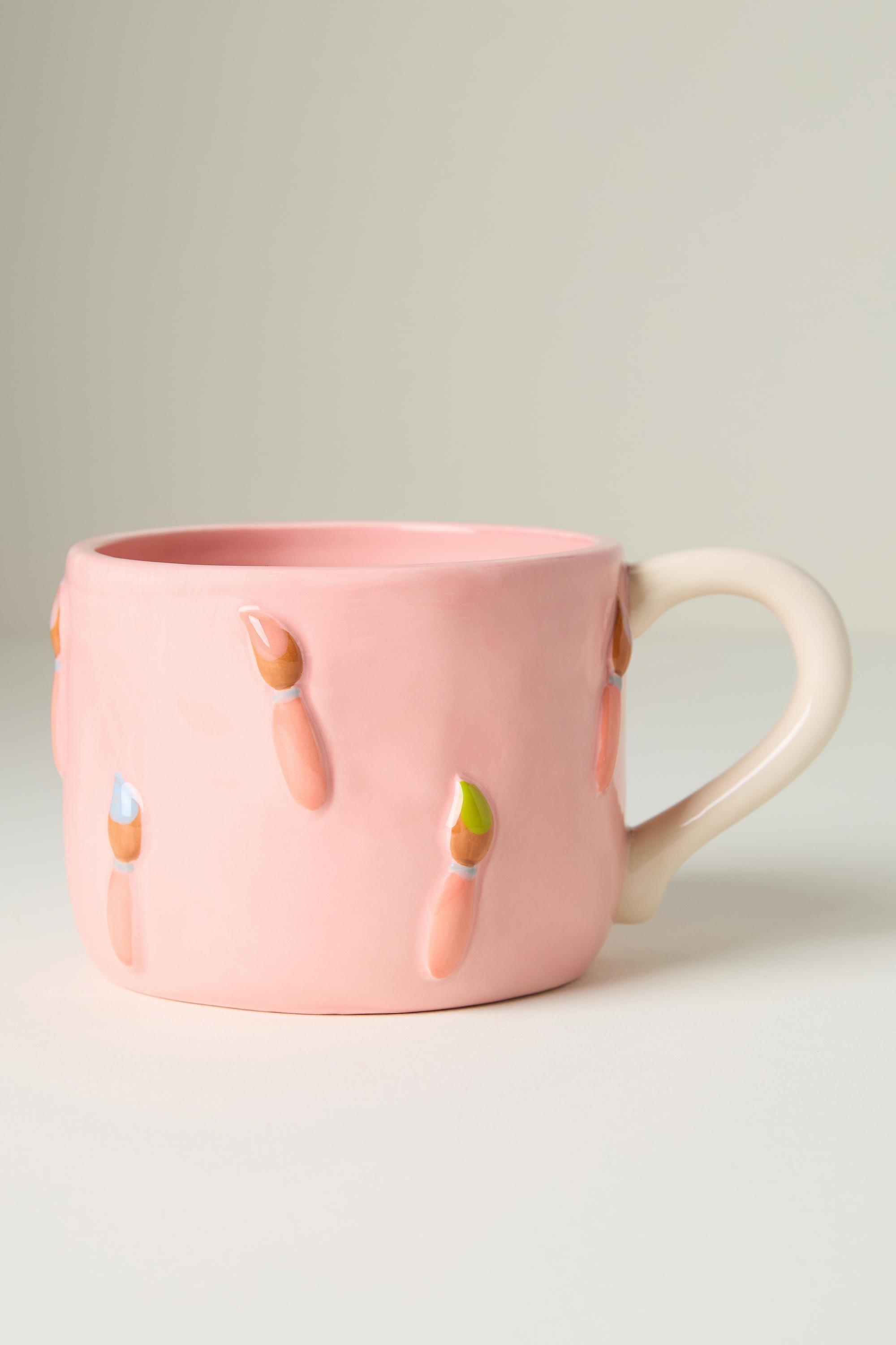 Winged Pupa Stoneware Hobby Mug, Pink, Pink, large image number 1