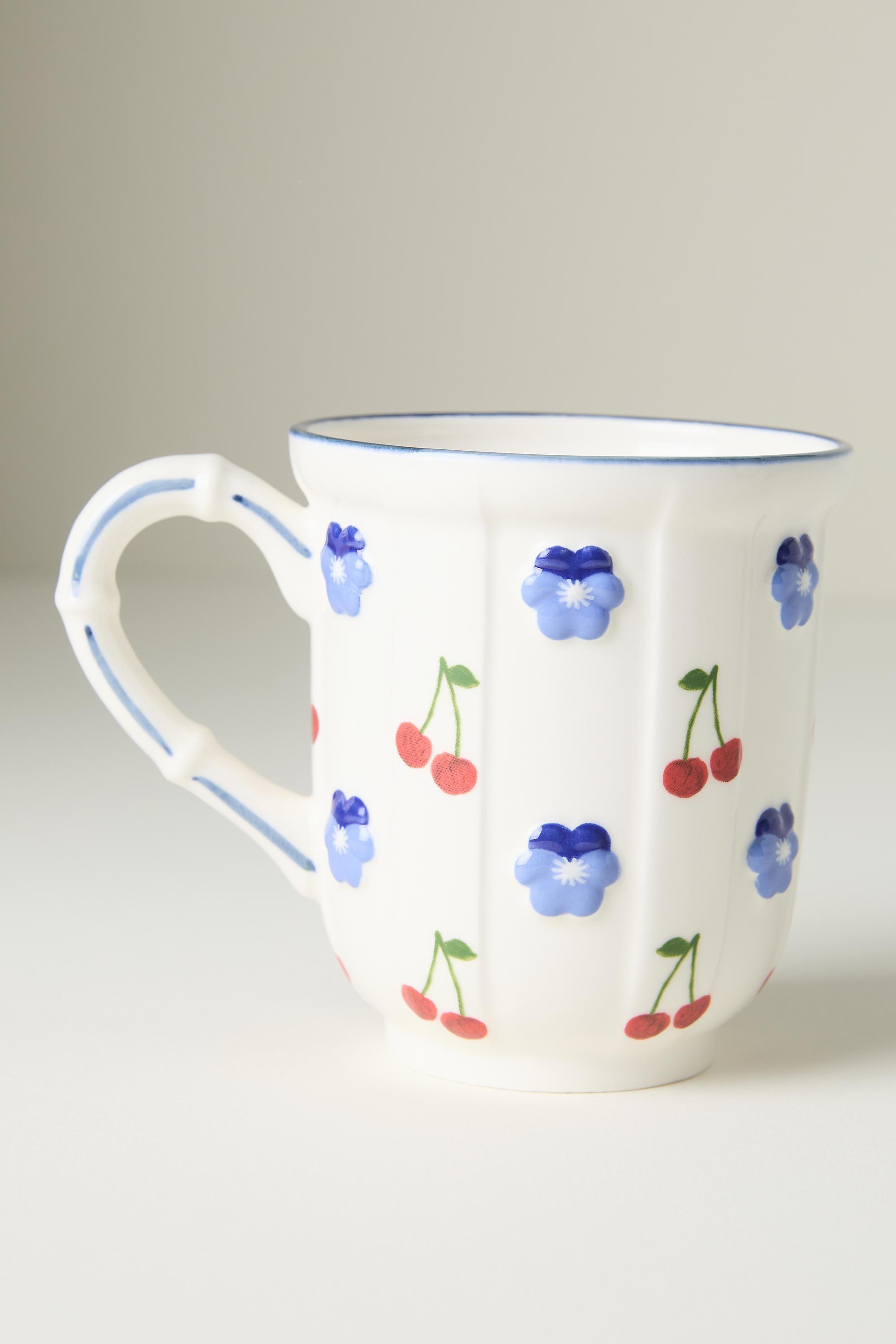 Tilly Stoneware Mug, Blue, Blue, large image number 0