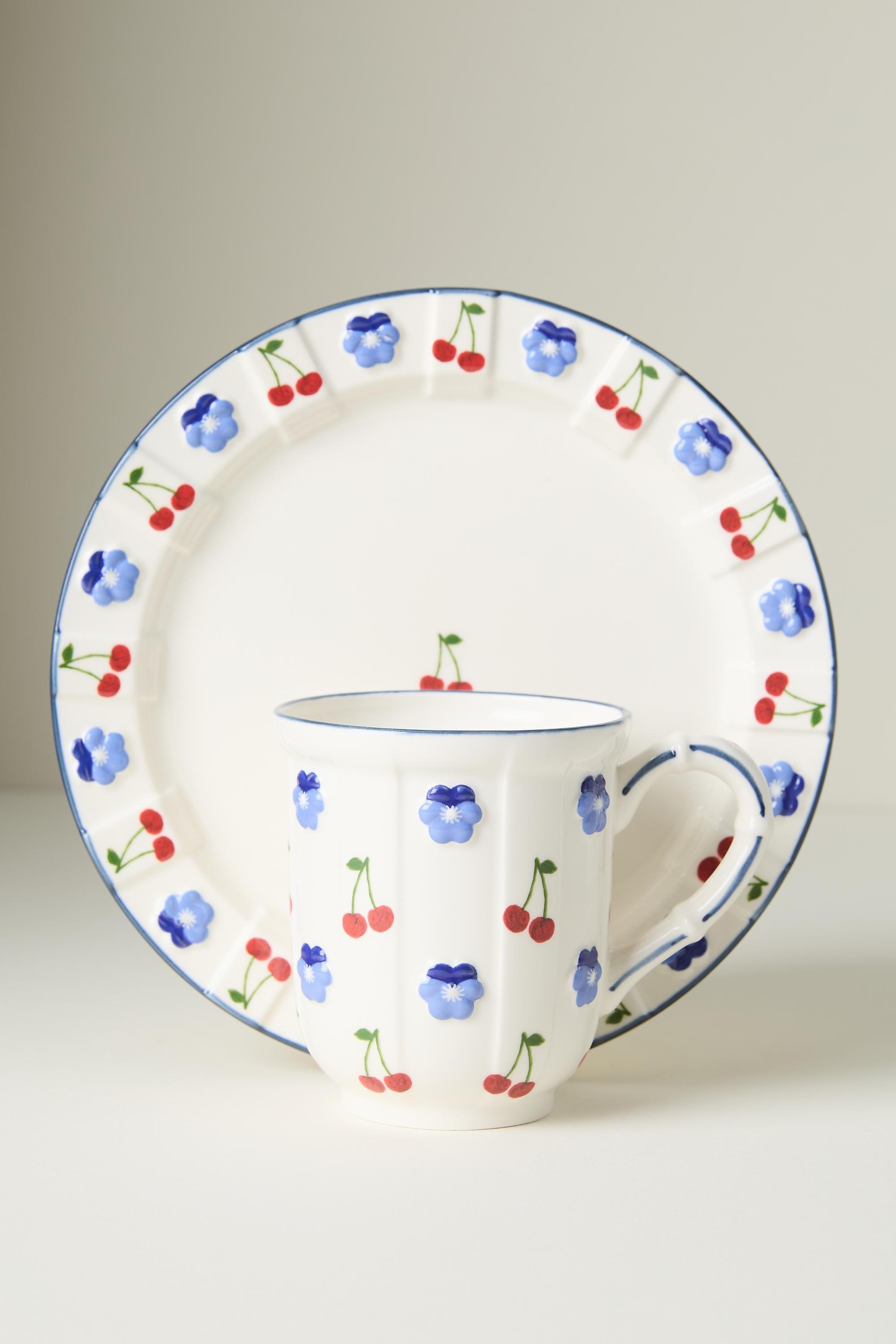 Tilly Stoneware Mug, Blue, Blue, large image number 2