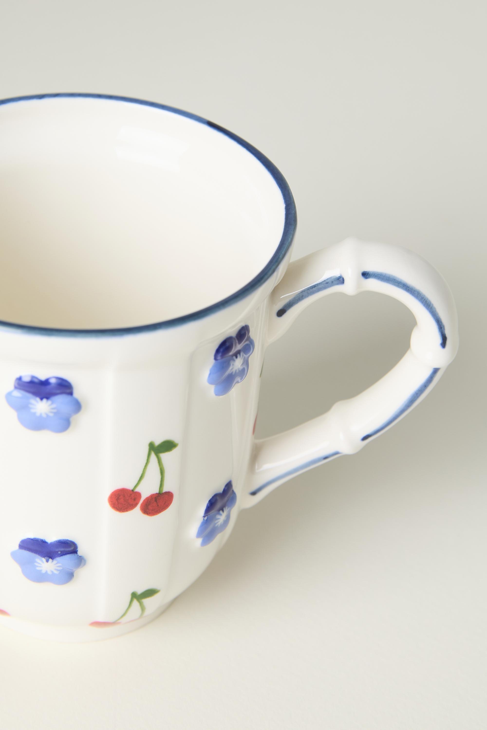 Tilly Stoneware Mug, Blue, Blue, large image number 4