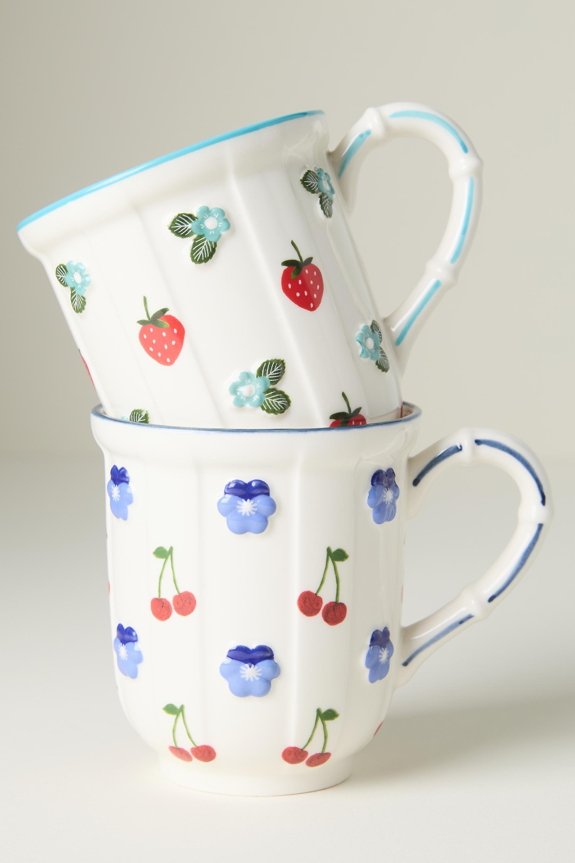 Tilly Stoneware Mug, Blue, Turquoise, large image number 2