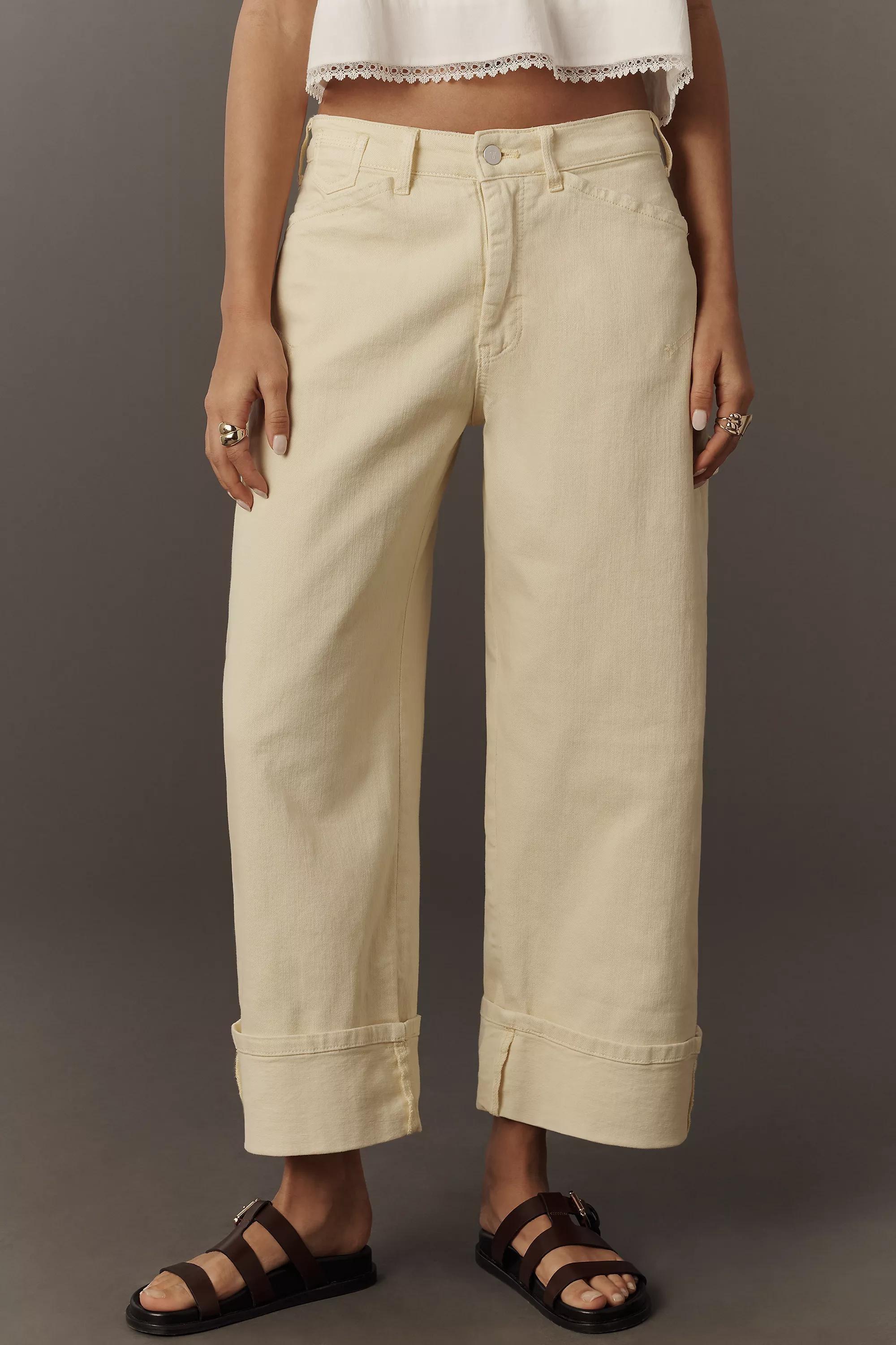 By Pilcro The Kayden High-Rise Cuffed Tapered Jeans Yellow, A501_0072, large image number 1