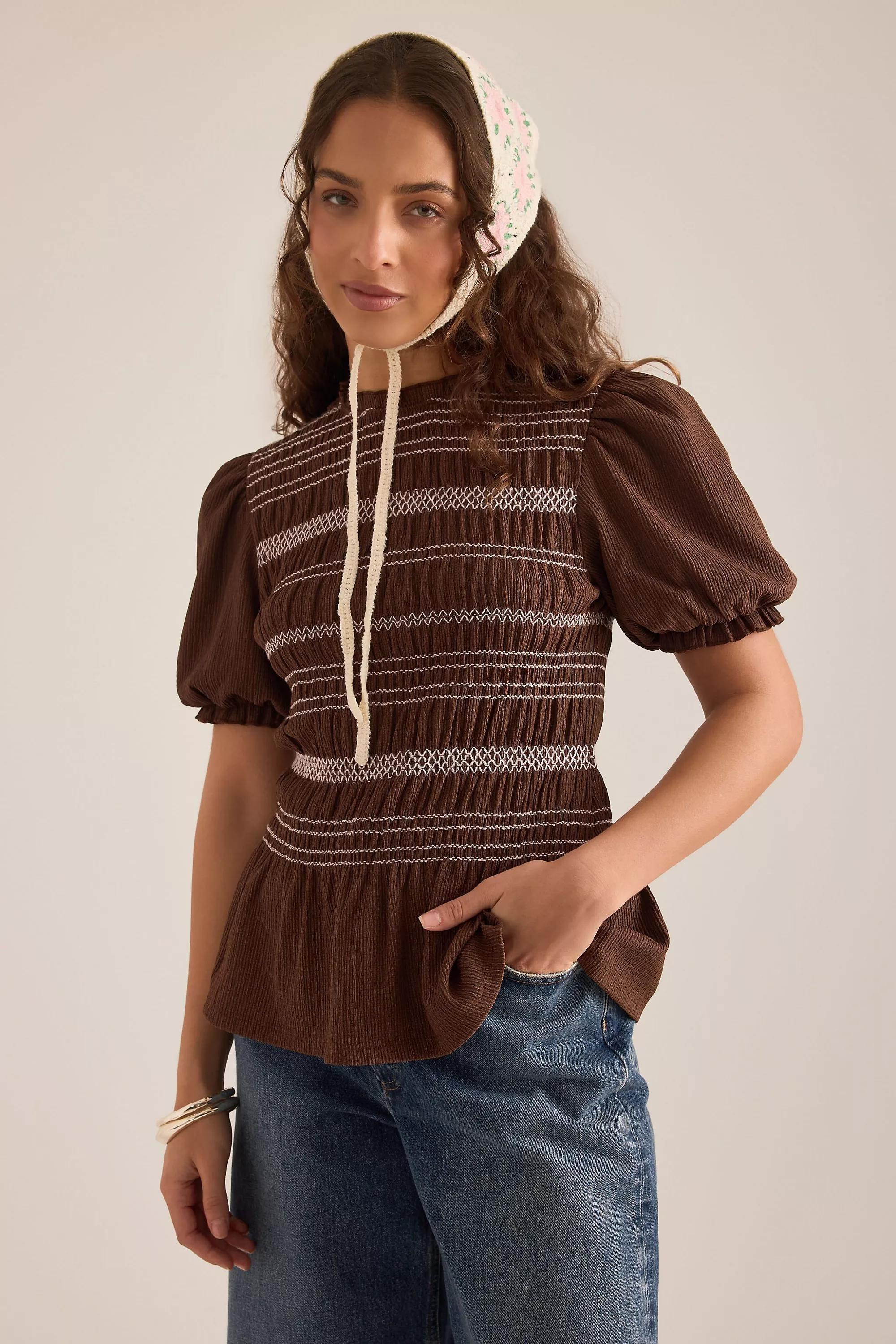 Floral Crochet Headscarf, White, A501_0011, large image number 3