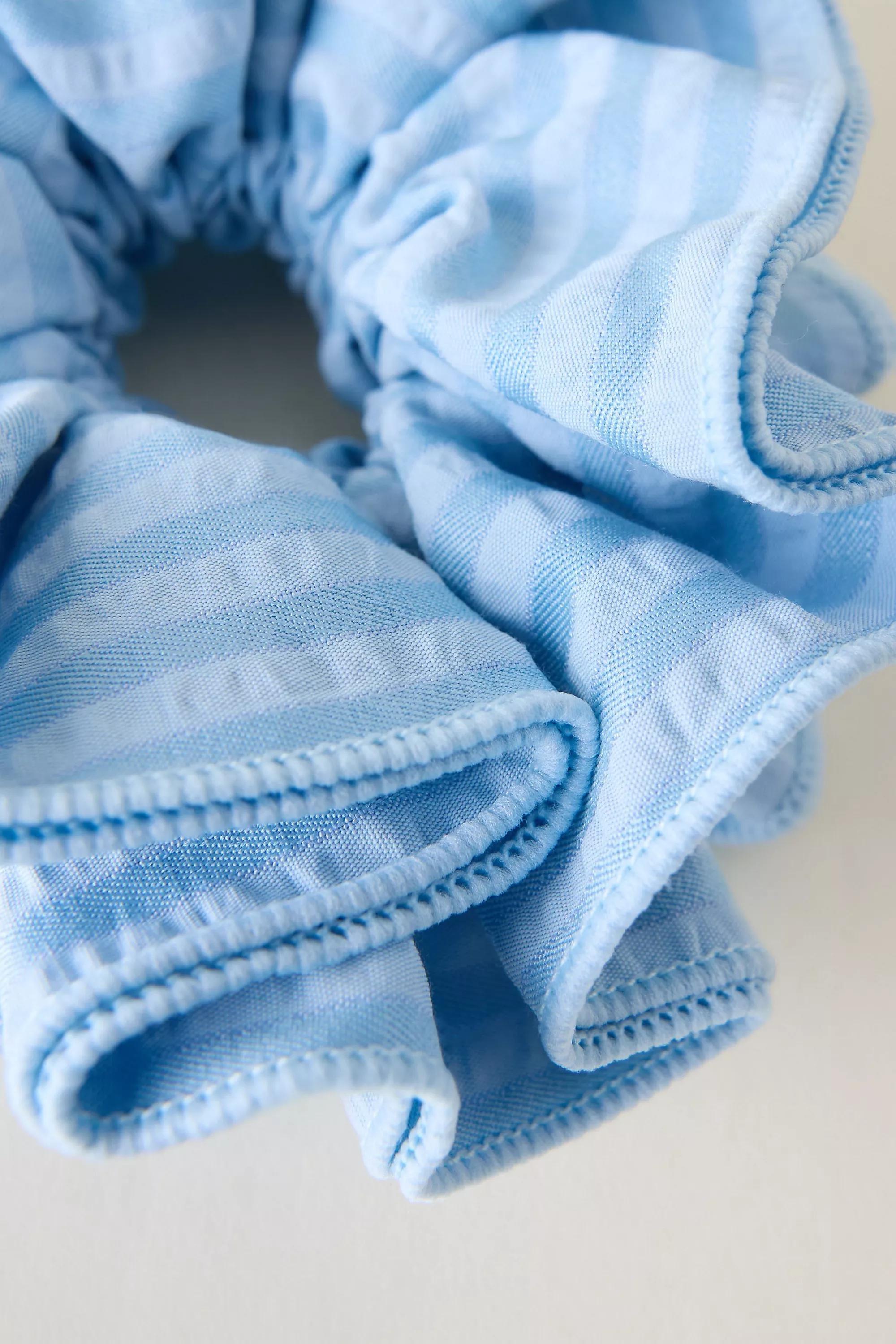 Stripe Oversized Scrunchie, Blue, A501_0040, large image number 1